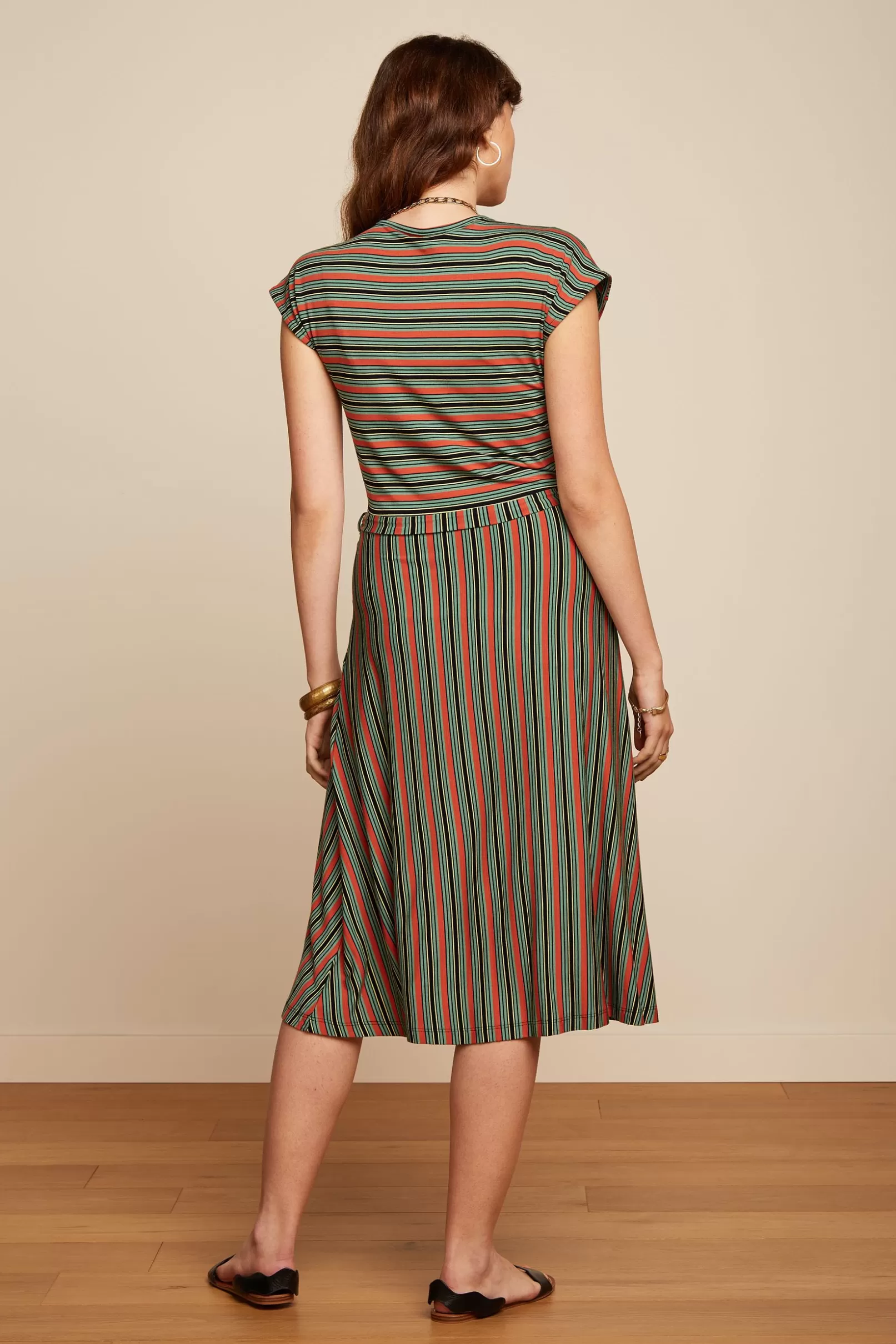 abigail_dress_castillo_stripe_2.webp Jurken*King Louie Abigail Dress Castillo Stripe Black