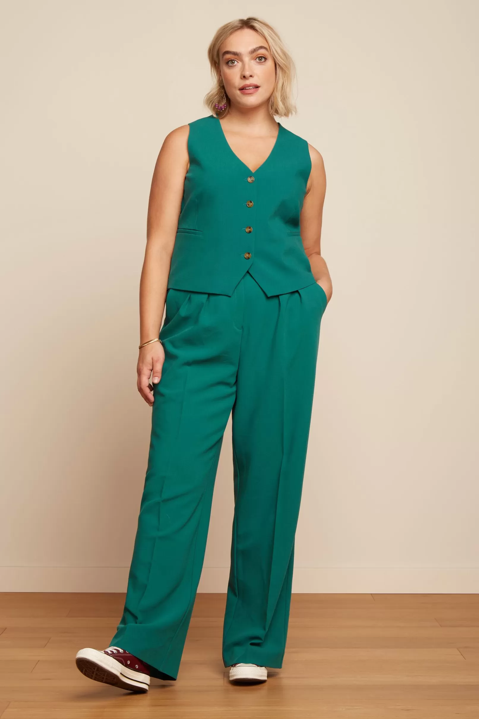 bianca_gilet_simonet_4-1.webp Tops & Shirts*King Louie Bianca Gilet Simonet Ponderosa Green