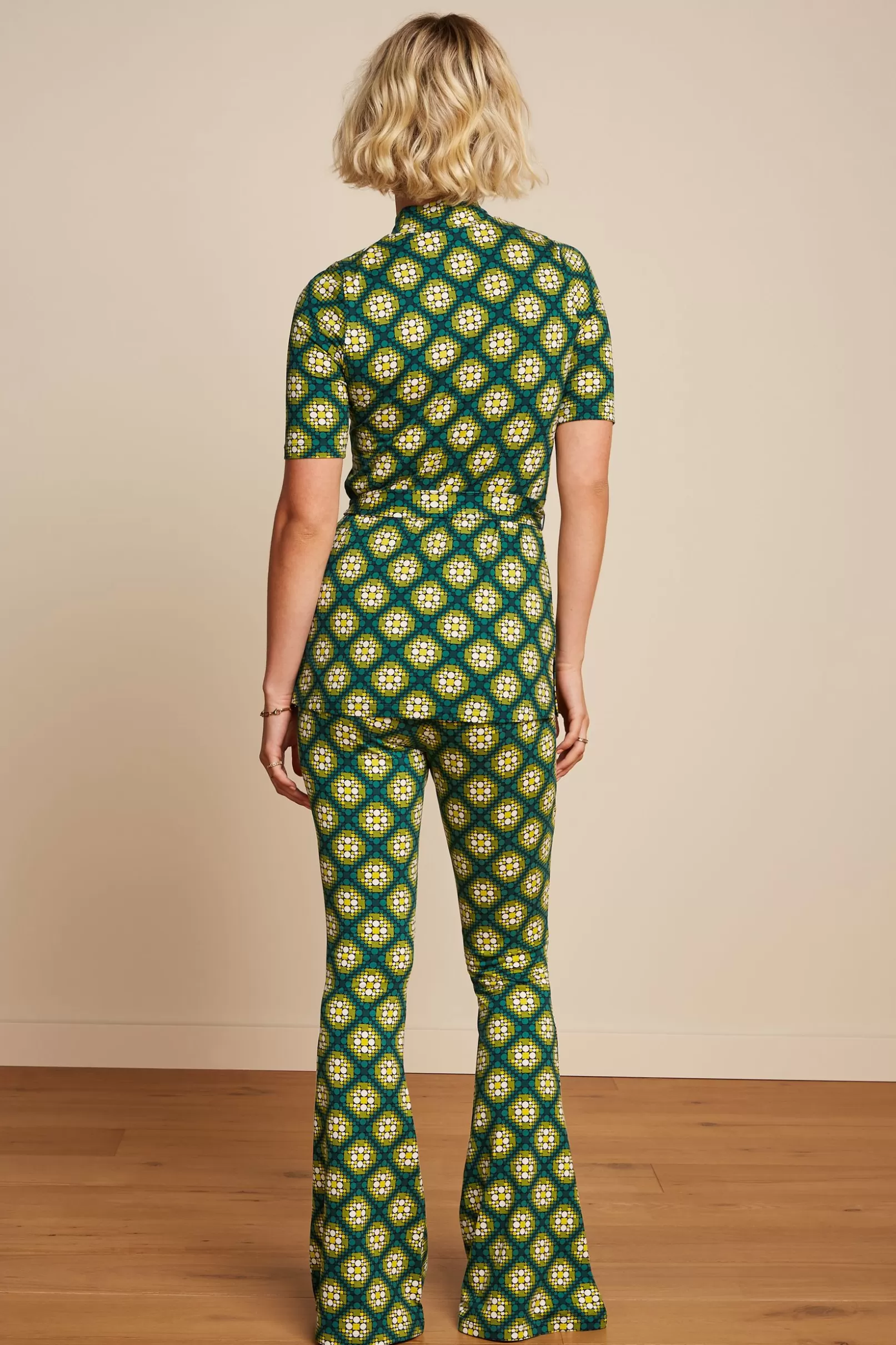 border_flared_pants_kirby_2.webp Broeken*King Louie Border Flared Pants Kirby Para Green