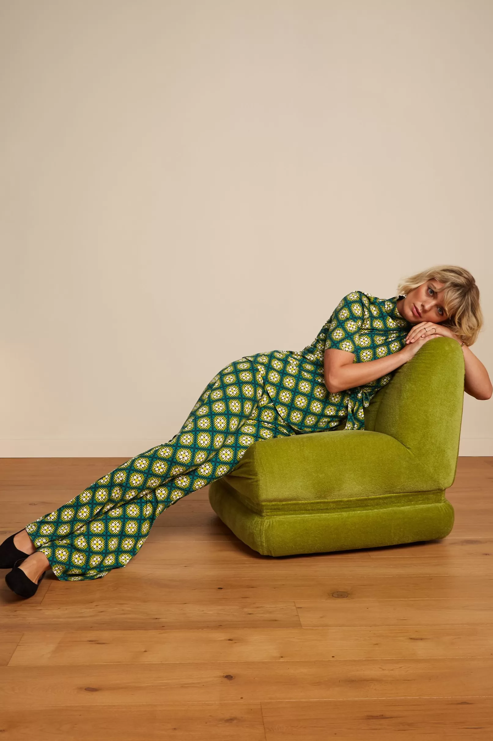 border_flared_pants_kirby_4.webp Broeken*King Louie Border Flared Pants Kirby Para Green