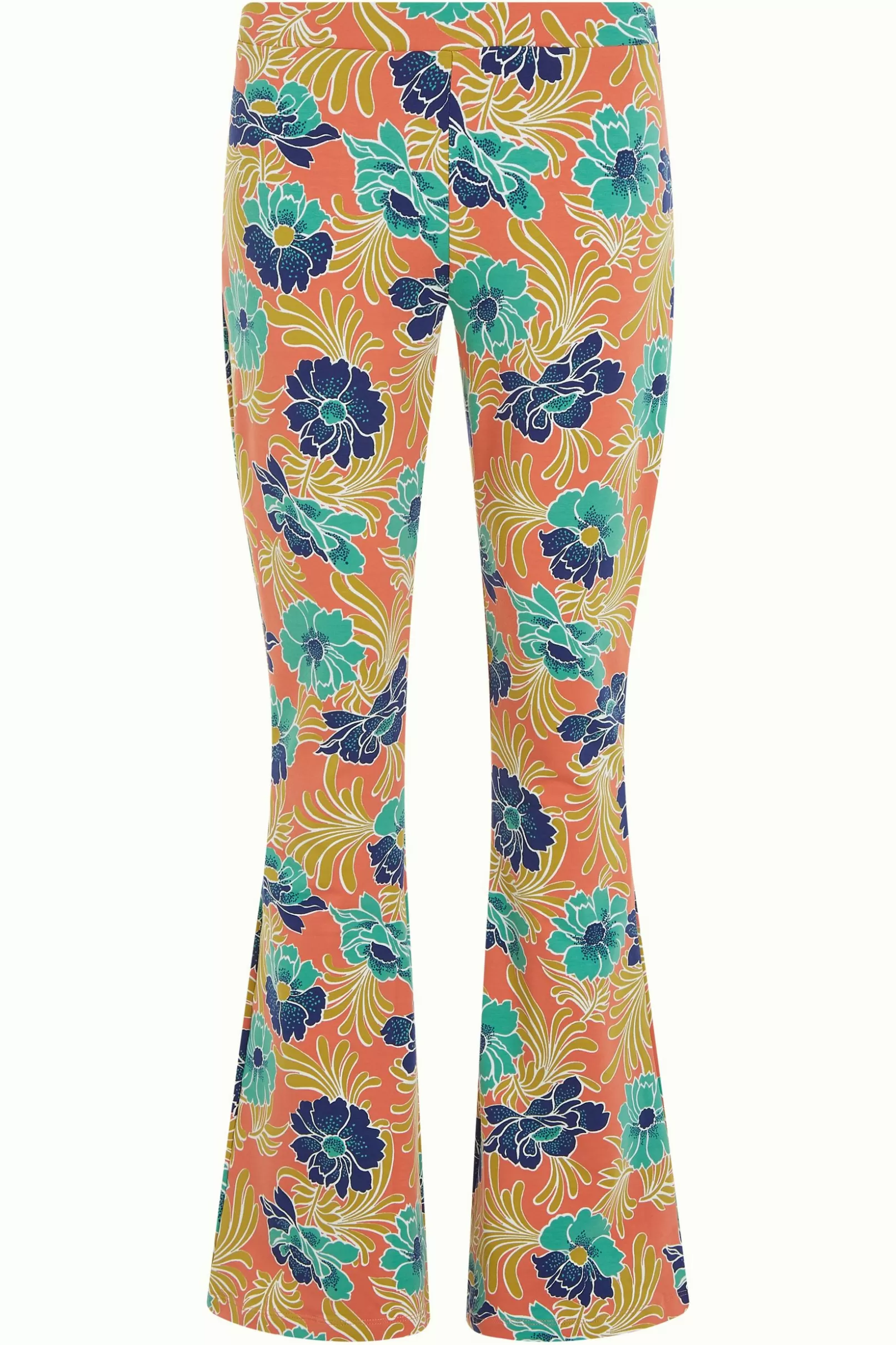 border_flared_pants_lake_3.webp Broeken*King Louie Border Flared Pants Lake Langoustino Orange