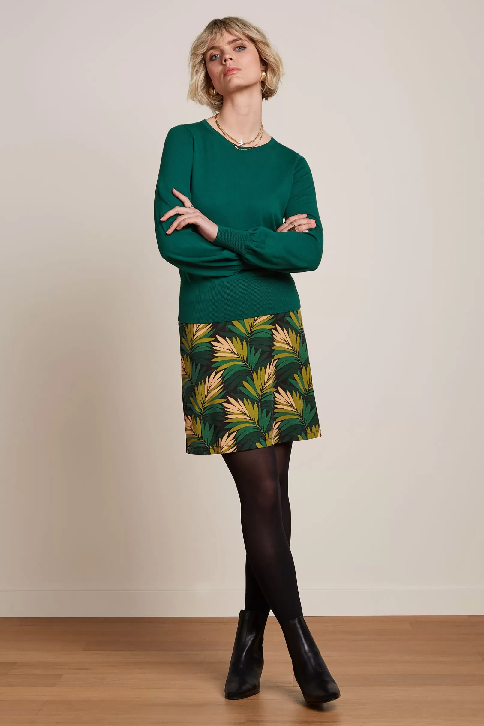 border_skirt_ornette_0.webp Rokken*King Louie Border Skirt Ornette Pine Green