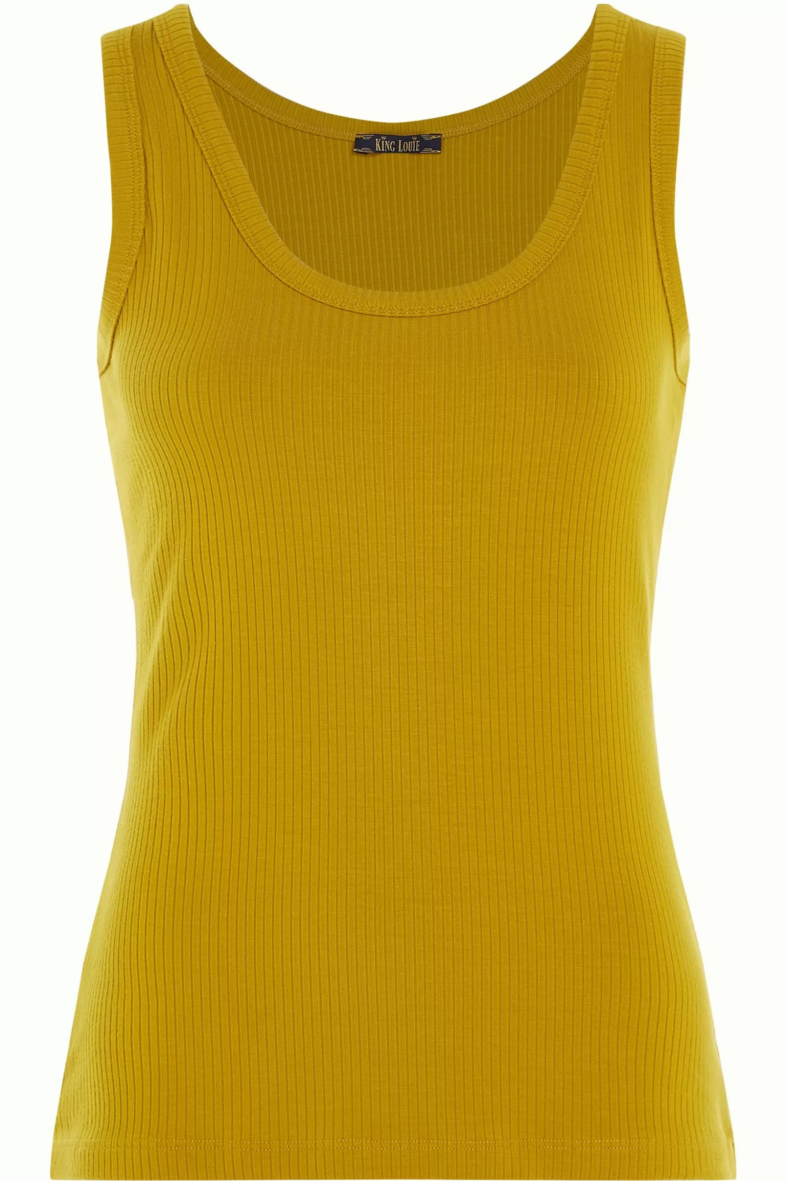 brigitta_top_uni_rib_3-1.webp Tops & Shirts*King Louie Brigitta Top Uni Rib Curry Yellow