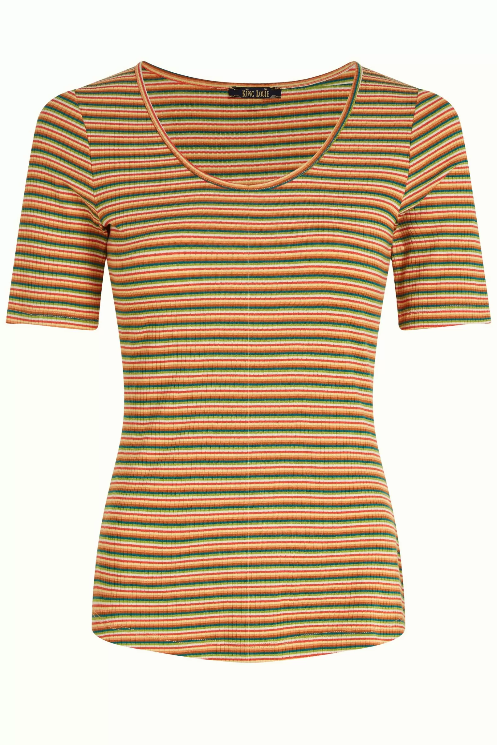 carice_top_boxy_stripe_2.webp Tops & Shirts*King Louie Carice Top Boxy Stripe Ponderosa Green