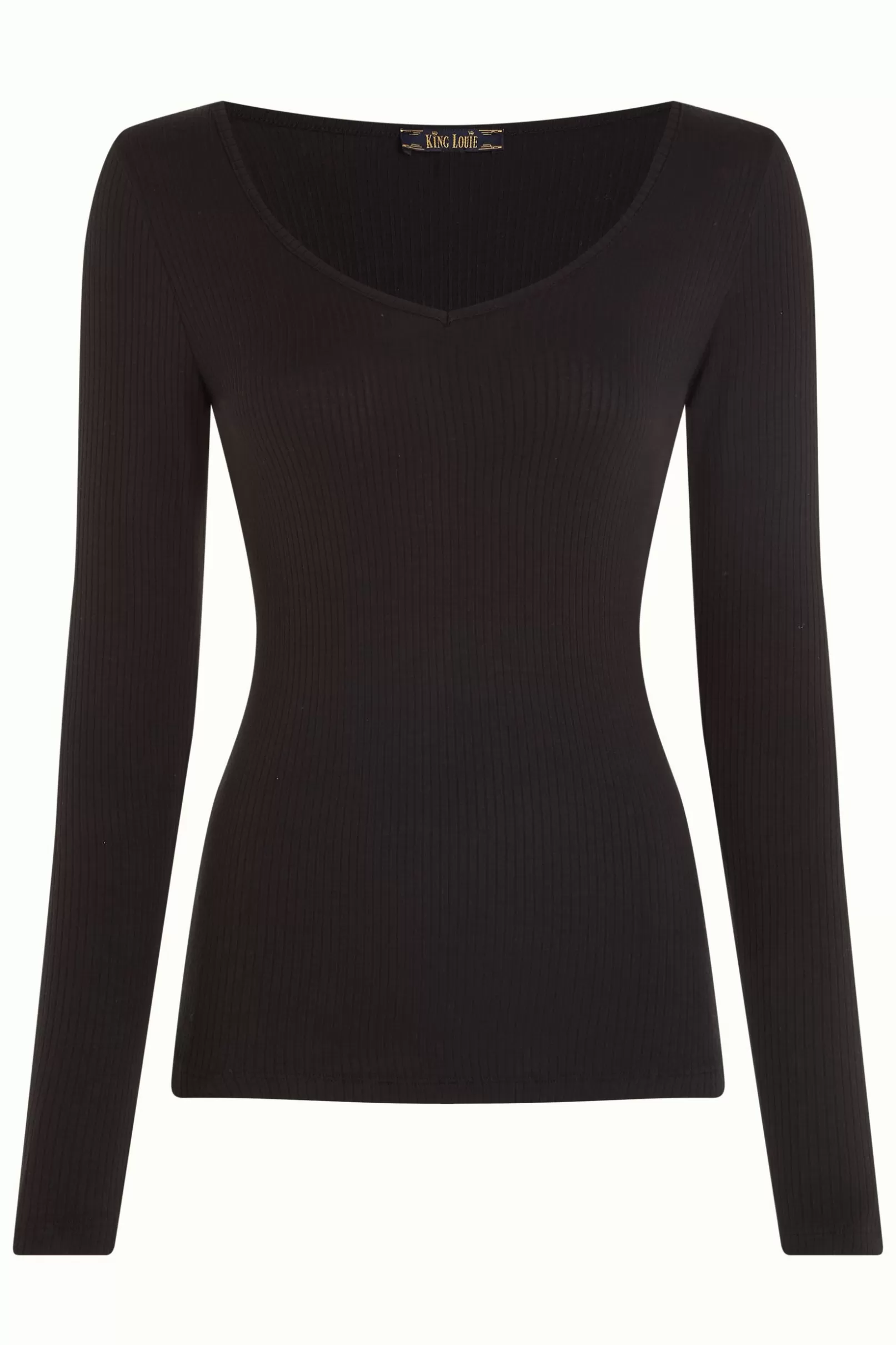 carice_v_top_uni_rib_4.webp Tops & Shirts*King Louie Carice V Top Uni Rib Black