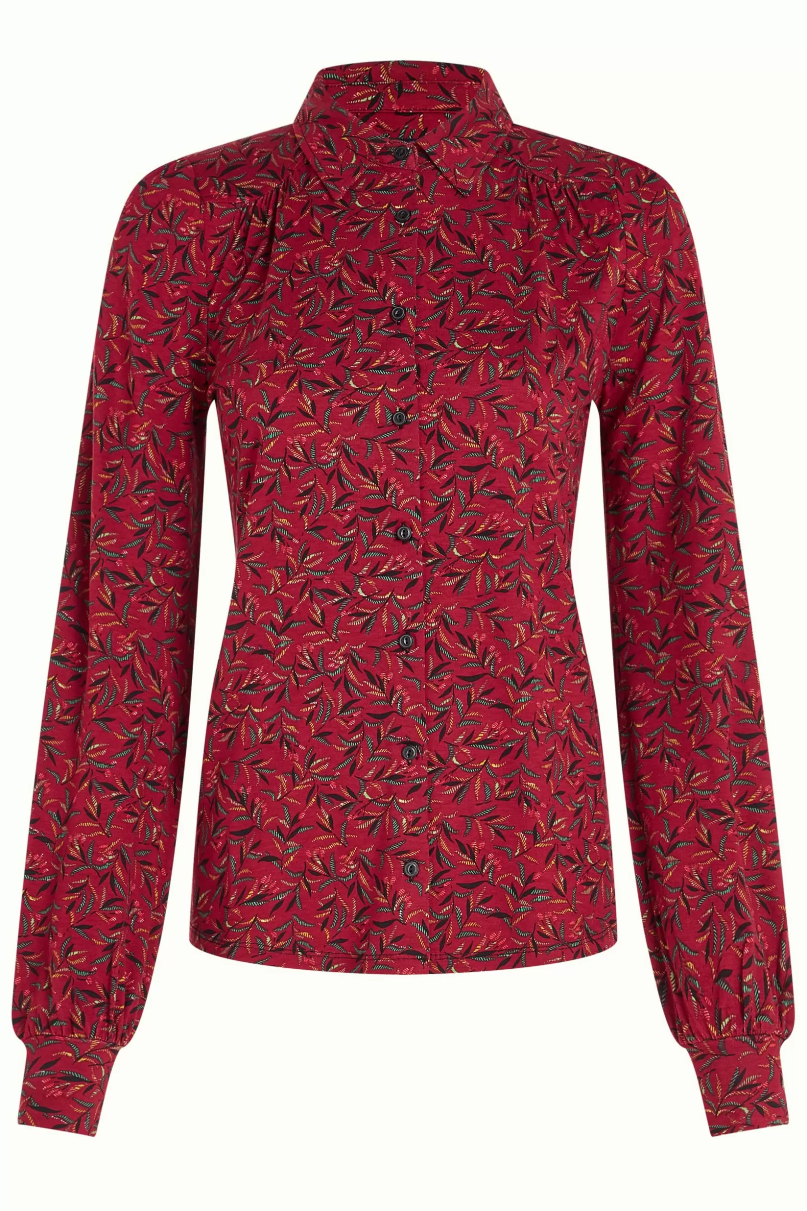 carina_blouse_vinti_3.webp Blouses*King Louie Carina Blouse Vinti Cherry Red