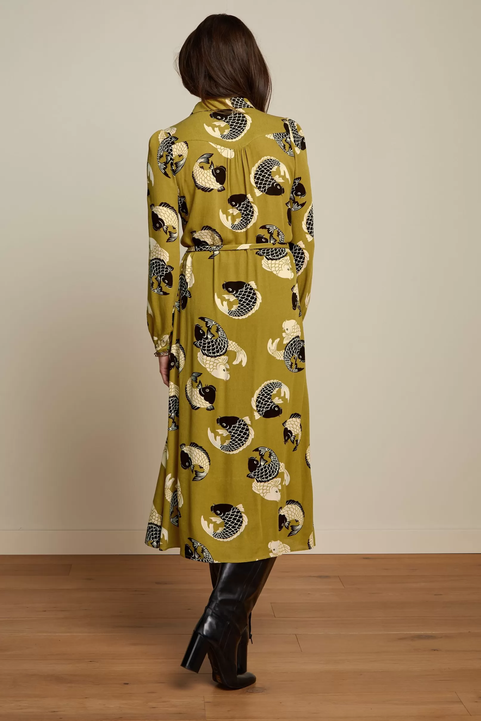 carina_dress_koi_5.webp Jurken*King Louie Carina Dress Koi Chartreuse Yellow