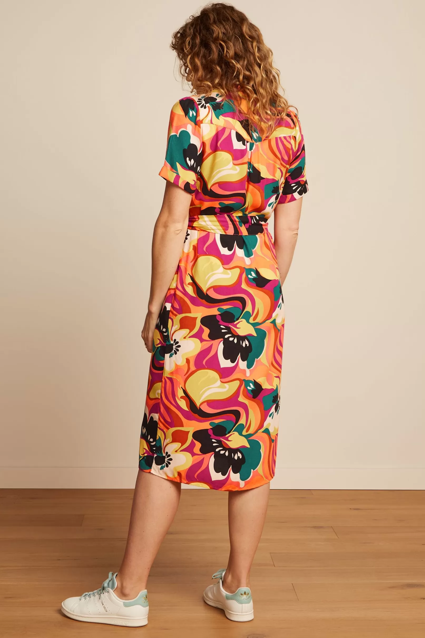 carina_tunic_dress_aurelio_2.webp Jurken*King Louie Carina Tunic Dress Aurelio Shell Orange