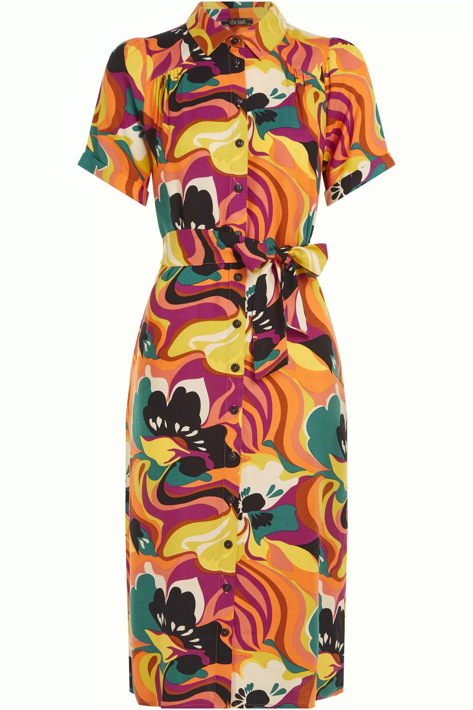 carina_tunic_dress_aurelio_3.webp Jurken*King Louie Carina Tunic Dress Aurelio Shell Orange