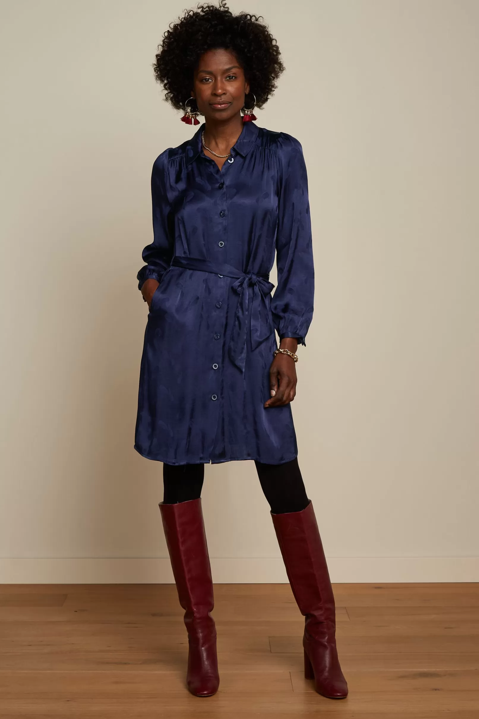 carina_tunic_dress_rouge_0.webp Jurken*King Louie Carina Tunic Dress Rouge Ink Blue