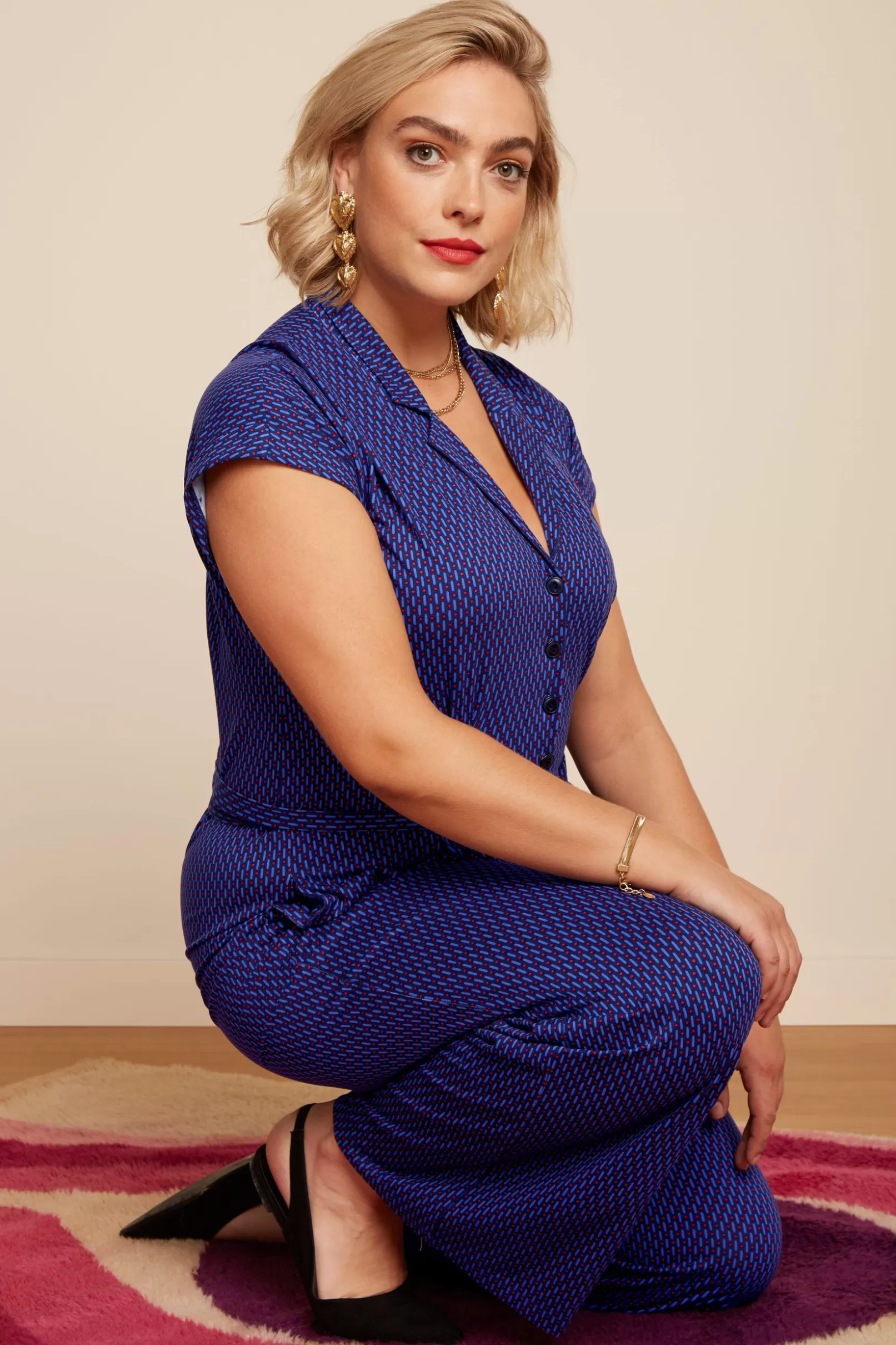 darcy_jumpsuit_ditto_4.webp Jumpsuits*King Louie Darcy Jumpsuit Ditto Evening Blue