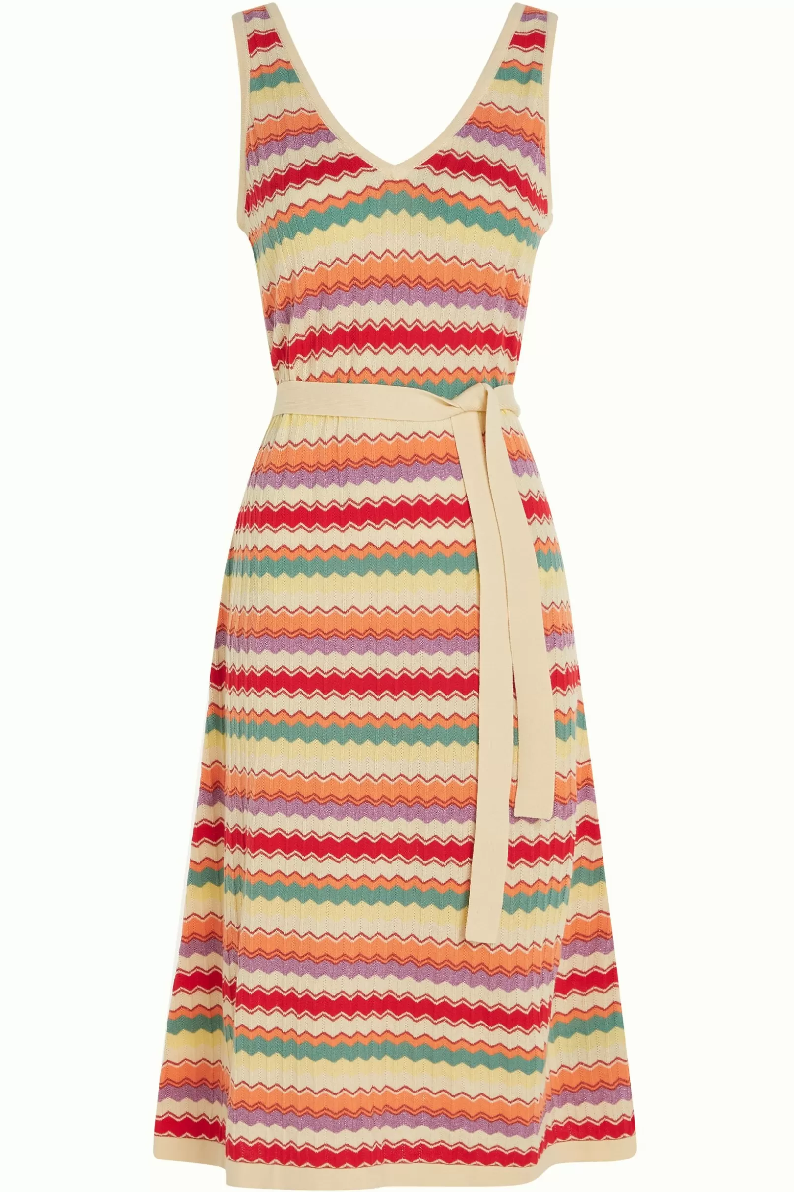 deep_v_knit_dress_hadley_3.webp Jurken*King Louie Deep V Knit Dress Hadley Cream