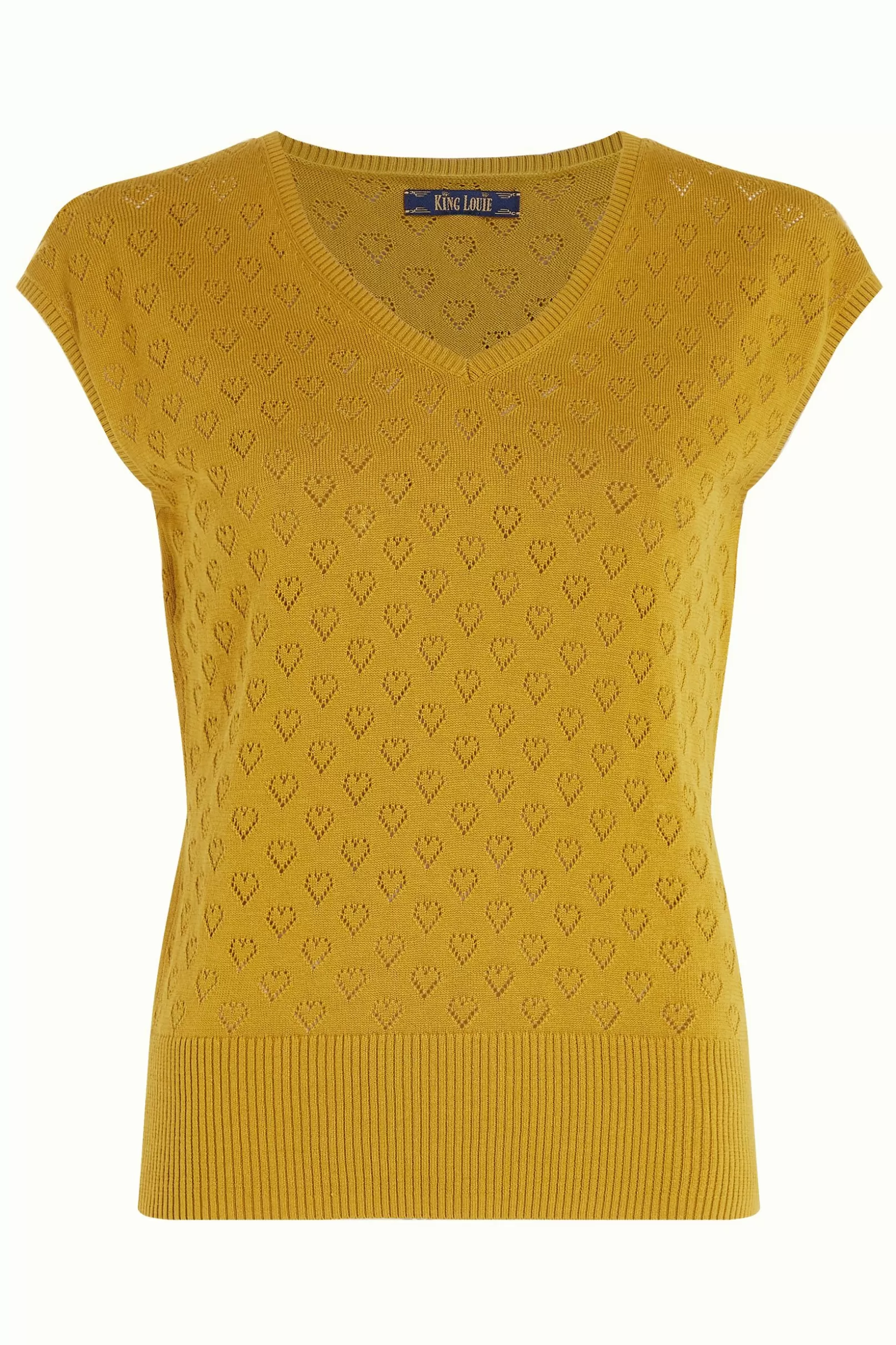 deep_v_top_heart_ajour_3-1.webp Tops & Shirts*King Louie Deep V Top Heart Ajour Curry Yellow