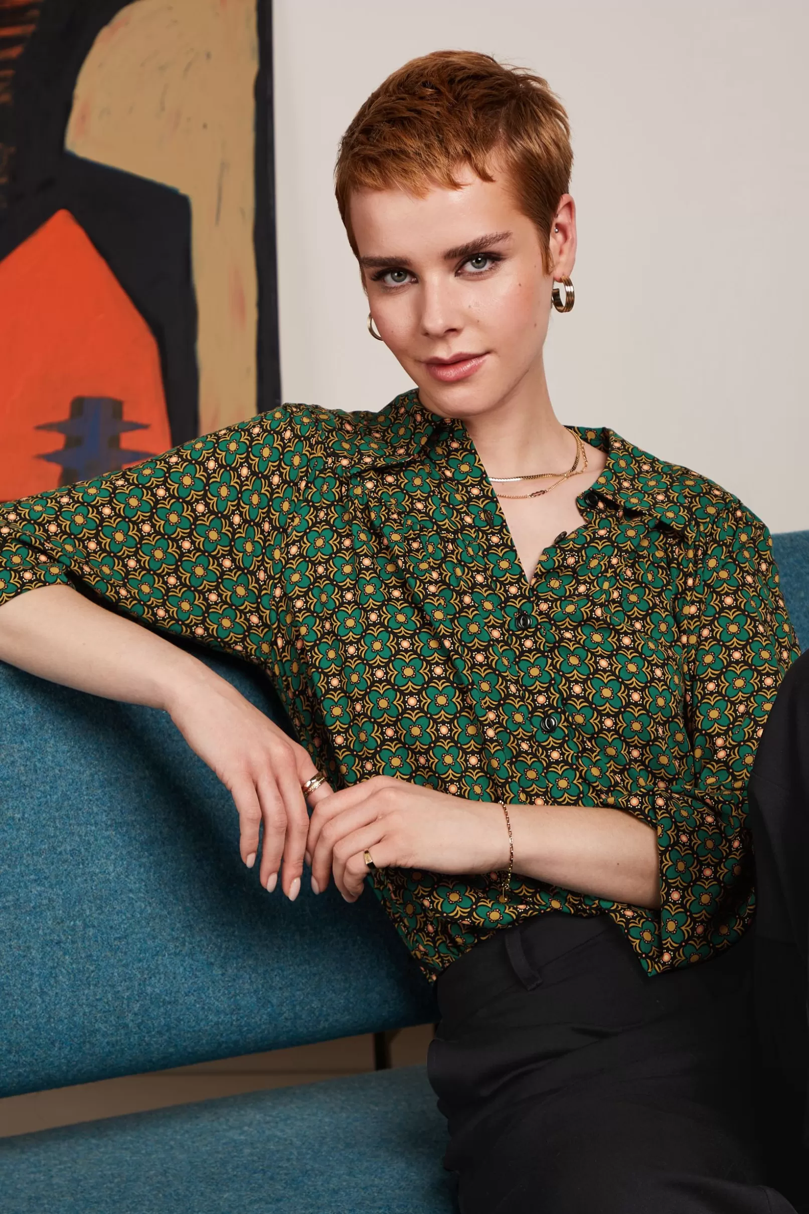 edith_blouse_valley_0.webp Blouses*King Louie Edith Blouse Valley Peacock Green