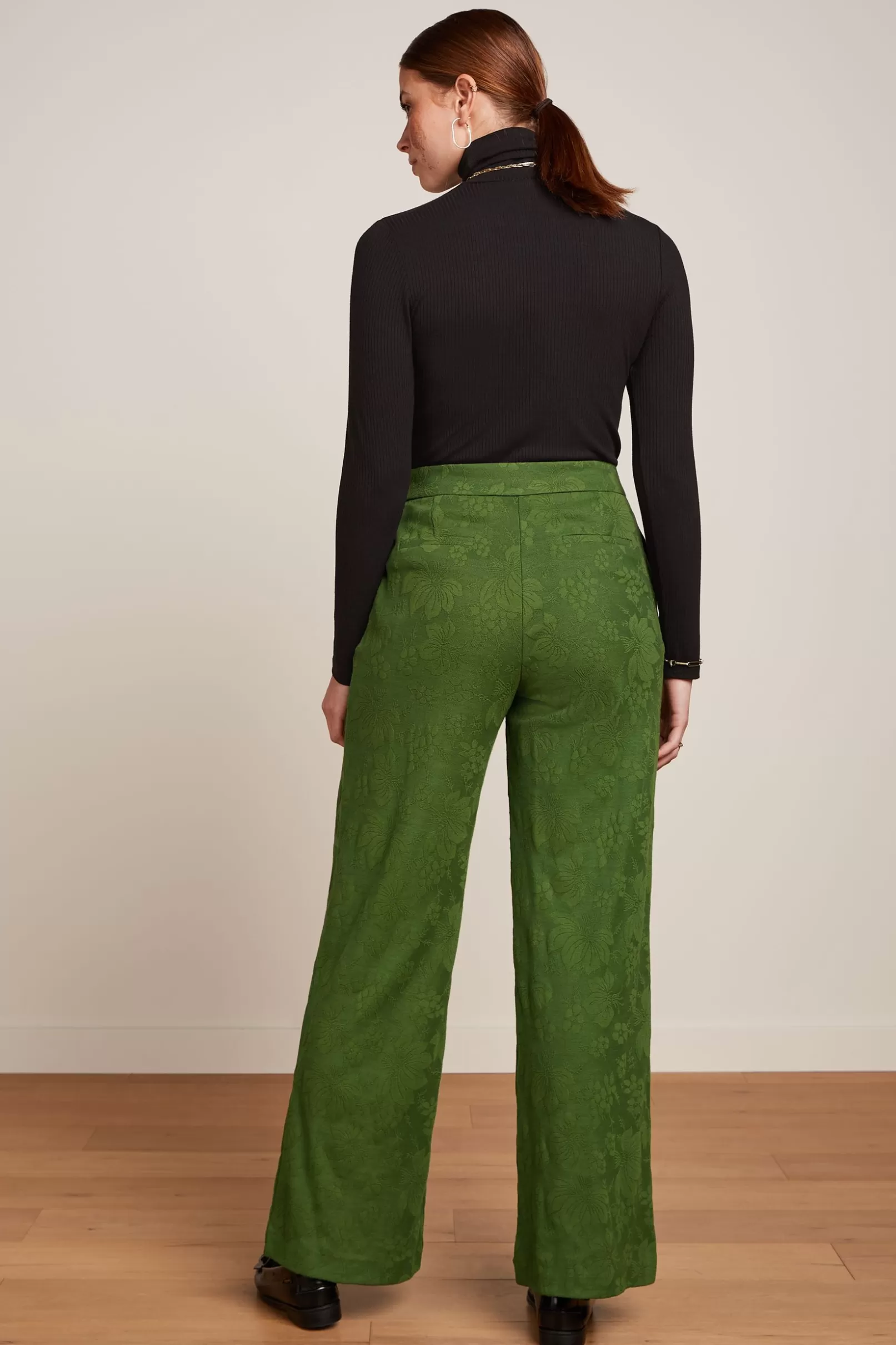 federica_pants_buzz_jacquard_2.webp Broeken*King Louie Federica Pants Buzz Jacquard Palm Green
