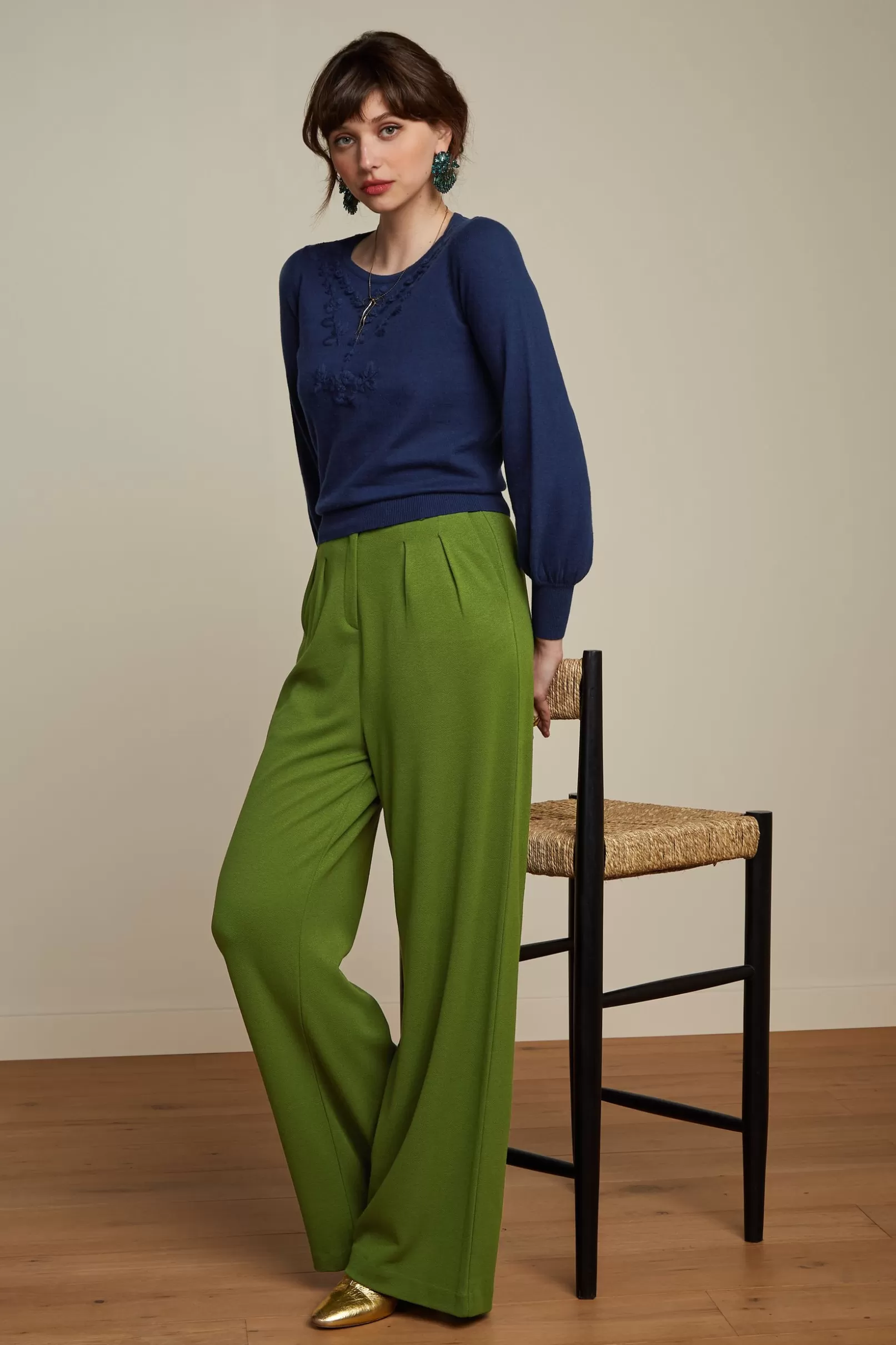 fintan_pants_milano_crepe_0-5.webp Broeken*King Louie Fintan Pants Milano Crepe Olive Green