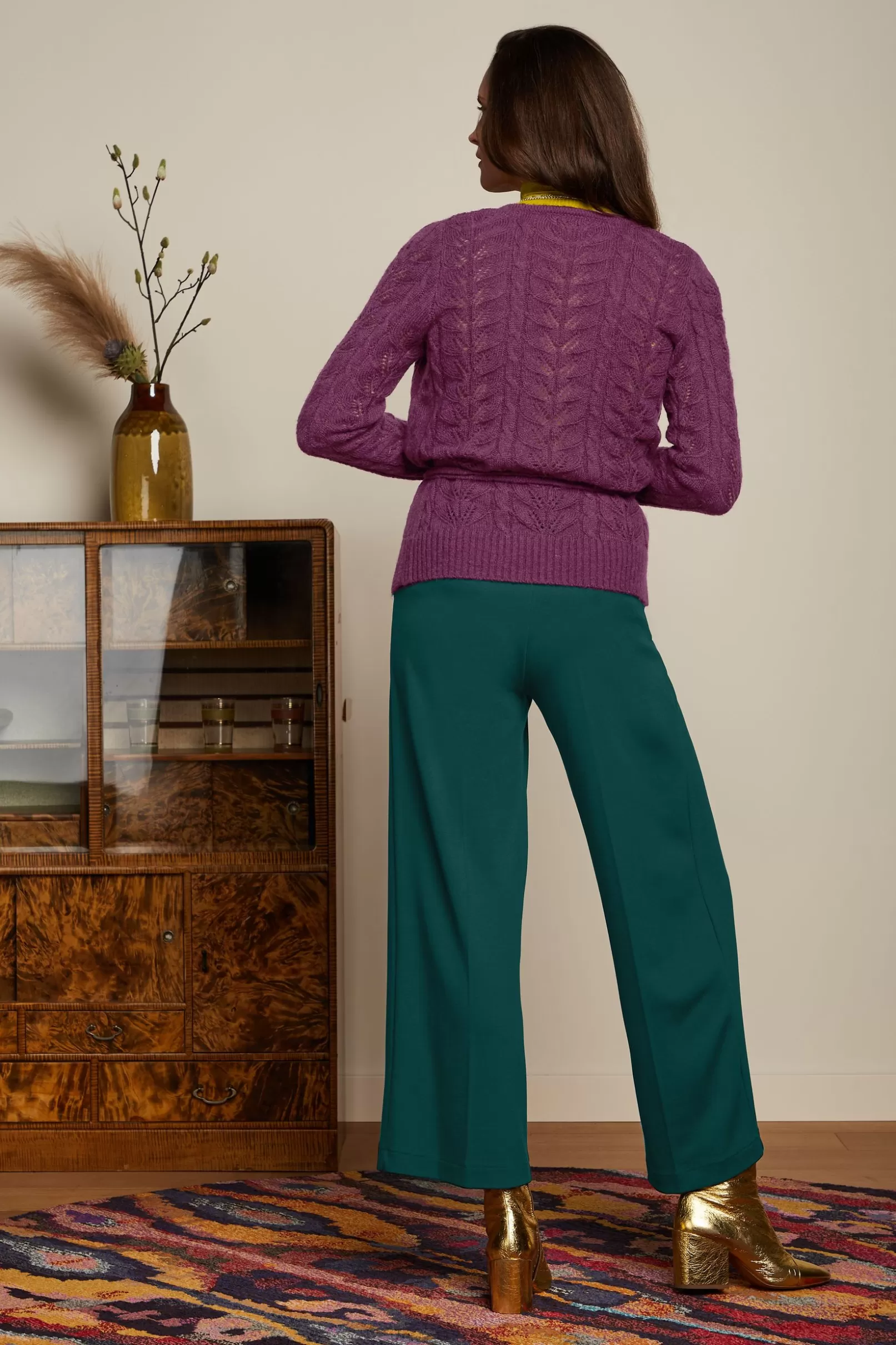 frederica_pants_milano_uni_2-1.webp Broeken*King Louie Frederica Pants Milano Uni Pine Green