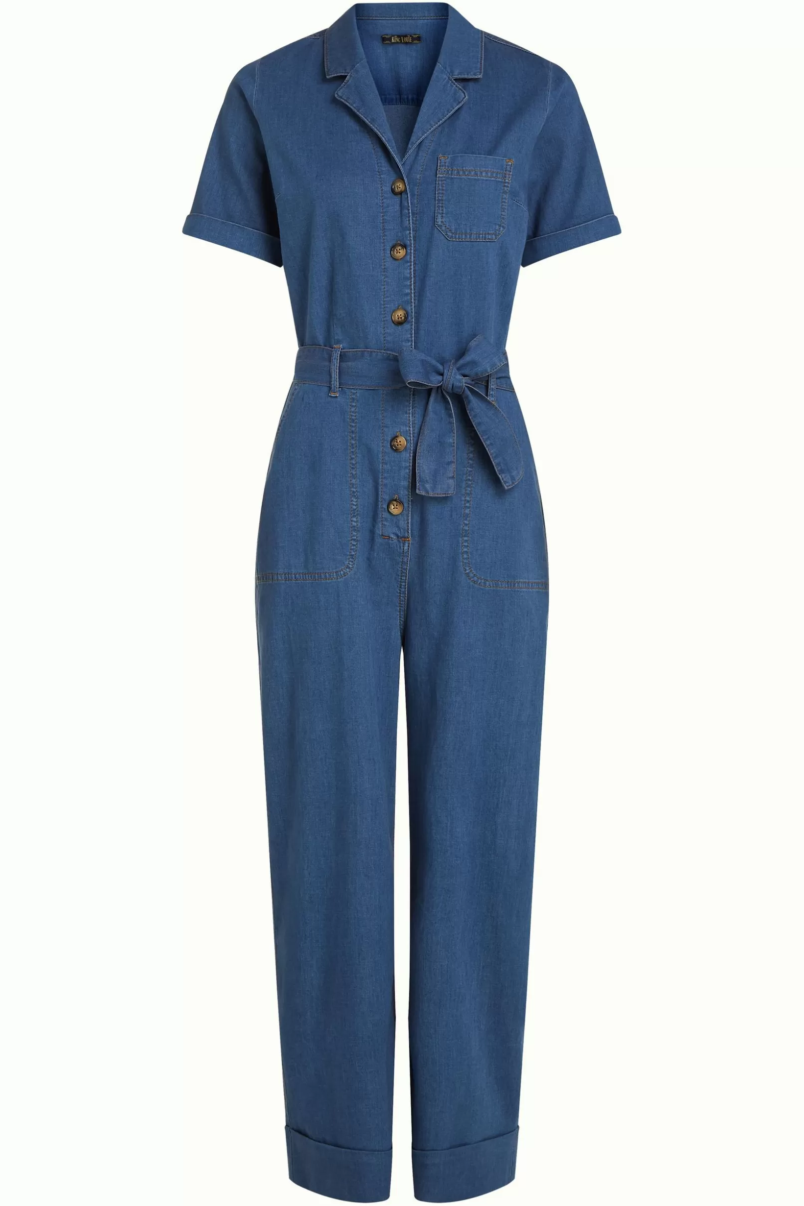 gracie_jumpsuit_chambray_3.webp Jumpsuits*King Louie Gracie Jumpsuit Chambray Denim Blue