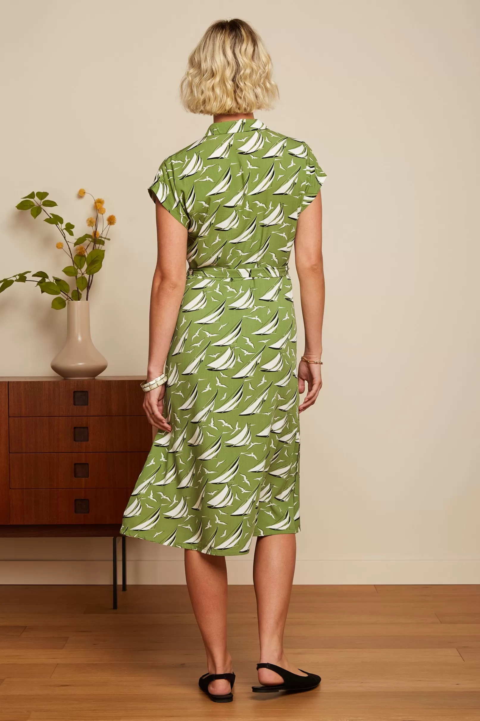 irene_dress_bateau_2.webp Jurken*King Louie Irene Dress Bateau Woodbine Green