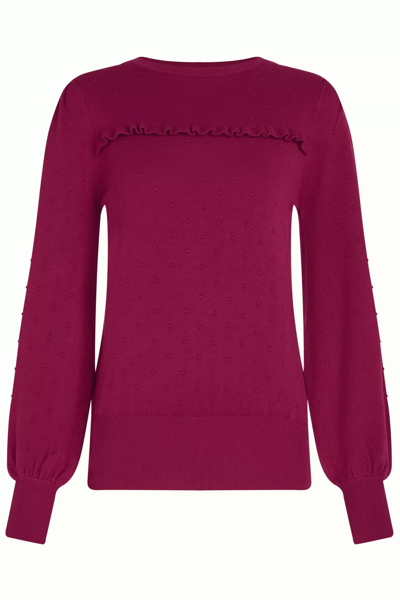 jada_ruffle_top_droplet_2.webp Tops & Shirts*King Louie Jada Ruffle Top Droplet Beaujolais Red