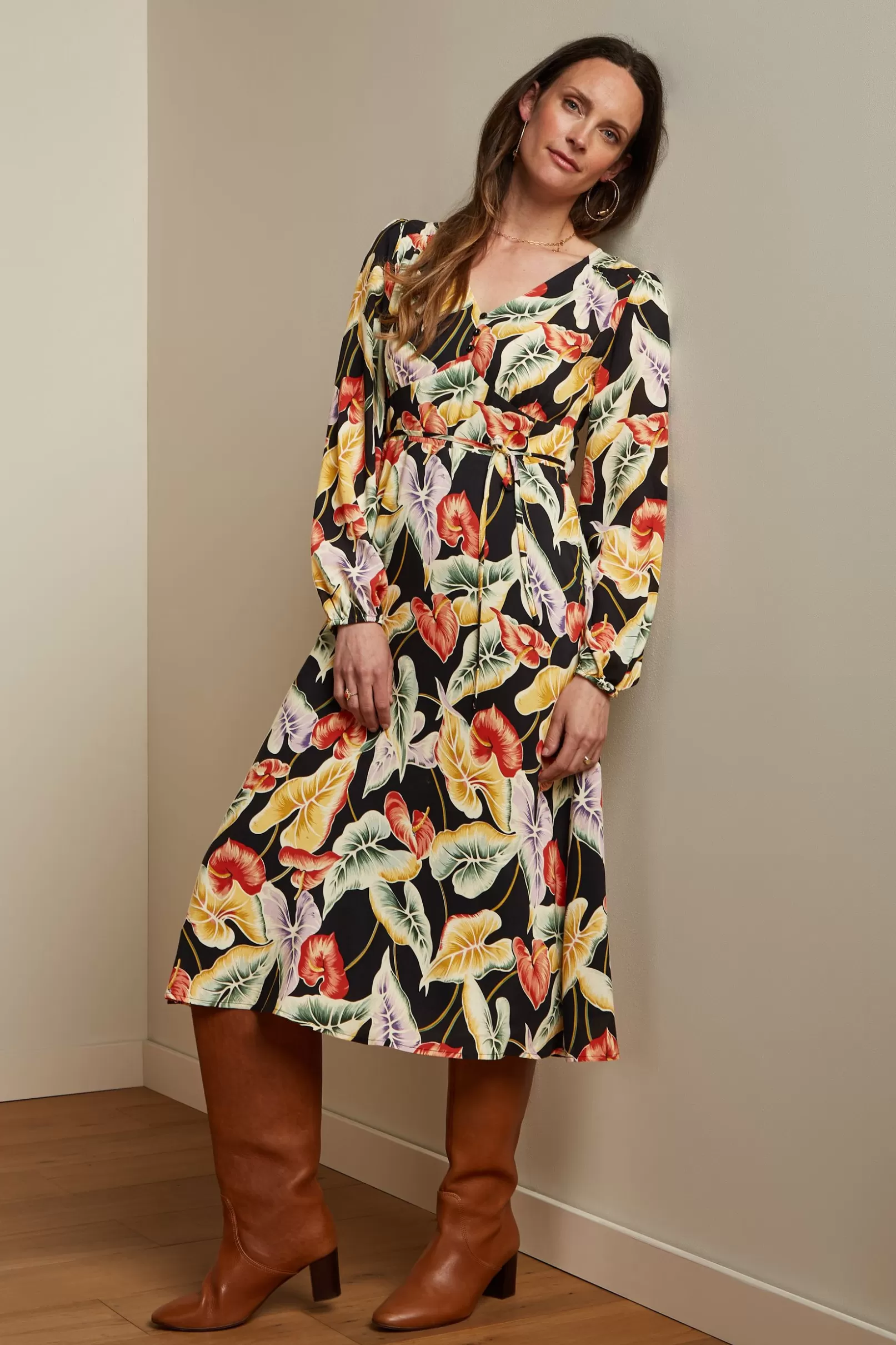 lelia_dress_marmora_0.webp Jurken*King Louie Lelia Dress Marmora Black