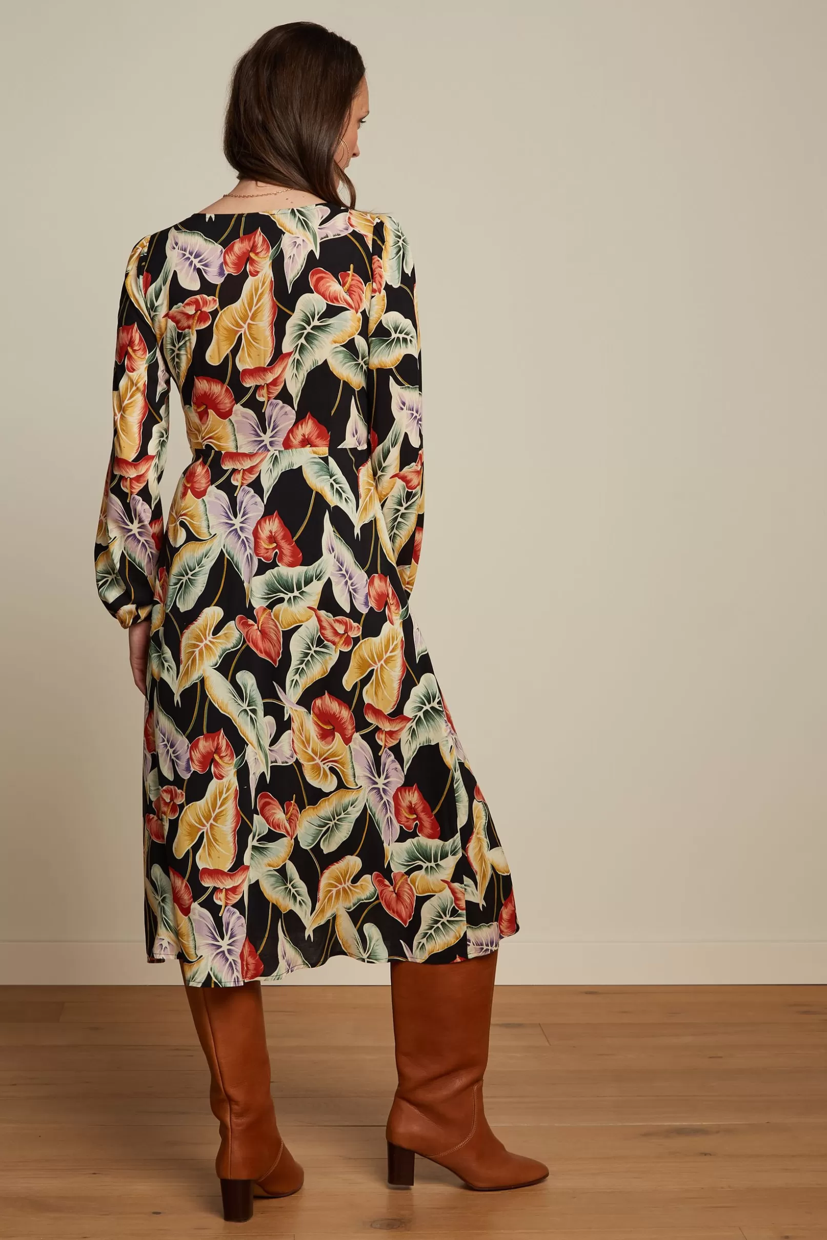 lelia_dress_marmora_2.webp Jurken*King Louie Lelia Dress Marmora Black