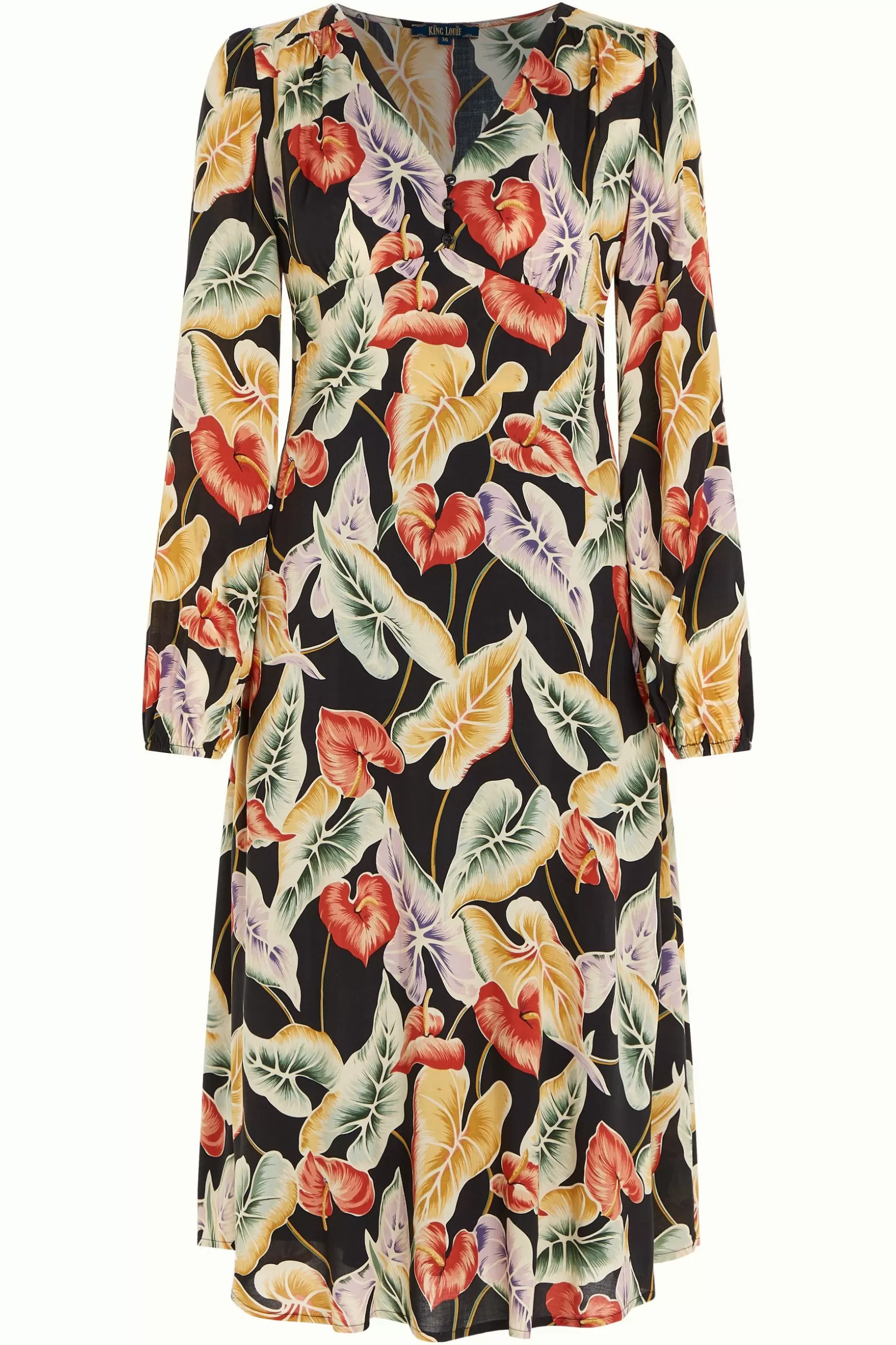 lelia_dress_marmora_3.webp Jurken*King Louie Lelia Dress Marmora Black