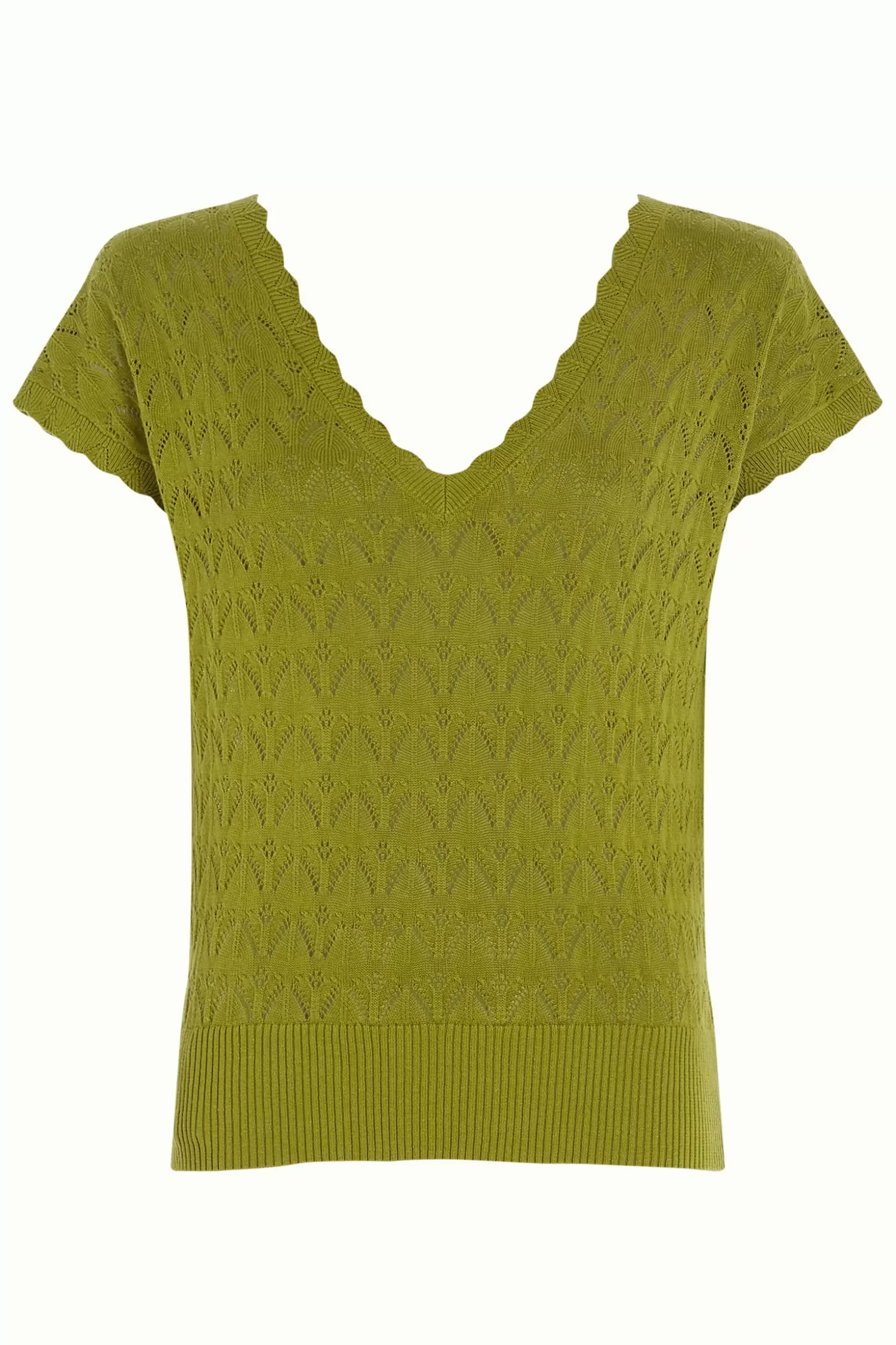 lila_v_top_rocky_ajour_3.webp Tops & Shirts*King Louie Lila V Top Rocky Ajour Woodbine Green