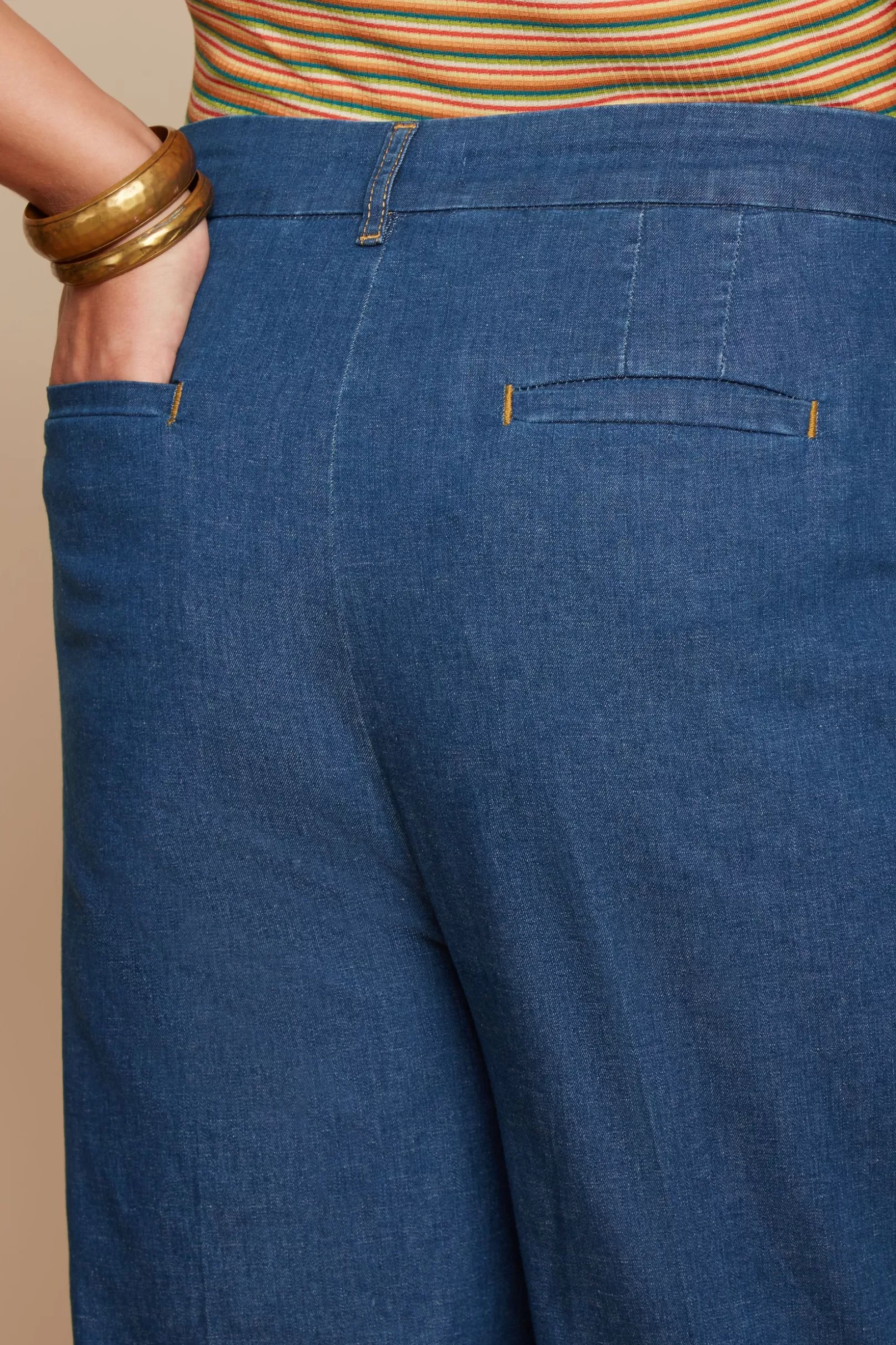 lisa_culotte_chambray_7.webp Broeken*King Louie Lisa Culotte Chambray Denim Blue