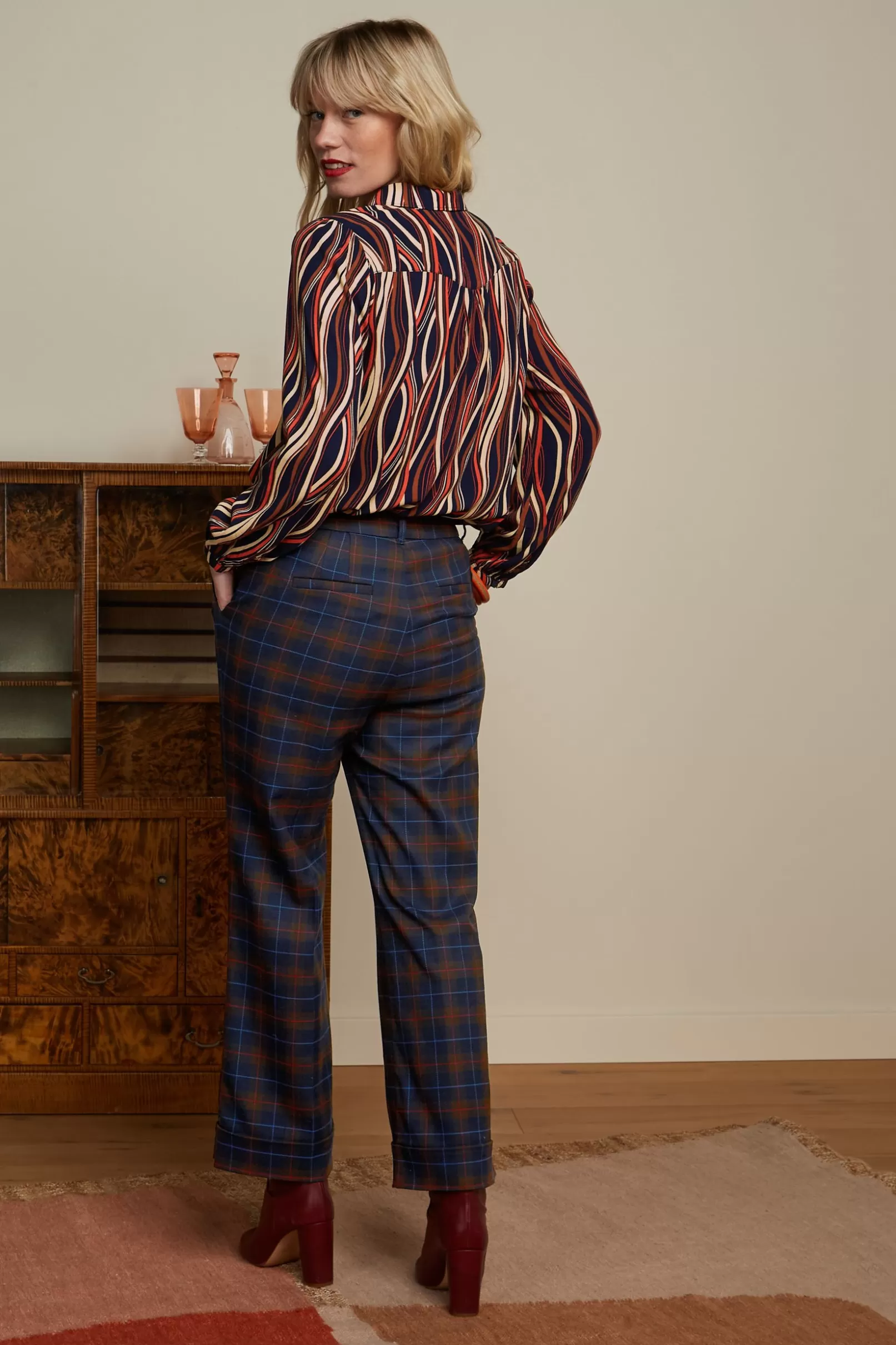 lisa_culotte_pandora_check_2.webp Broeken*King Louie Lisa Culotte Pandora Check Blue