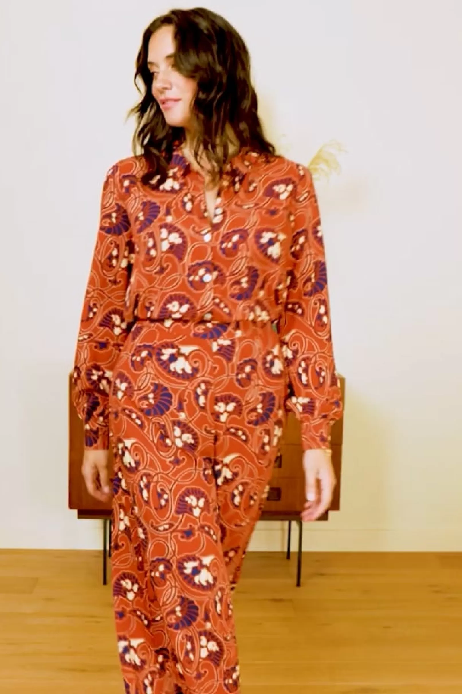 maisie_blouse_cecilia_3.webp Blouses*King Louie Maisie Blouse Cecilia Spicy Brown