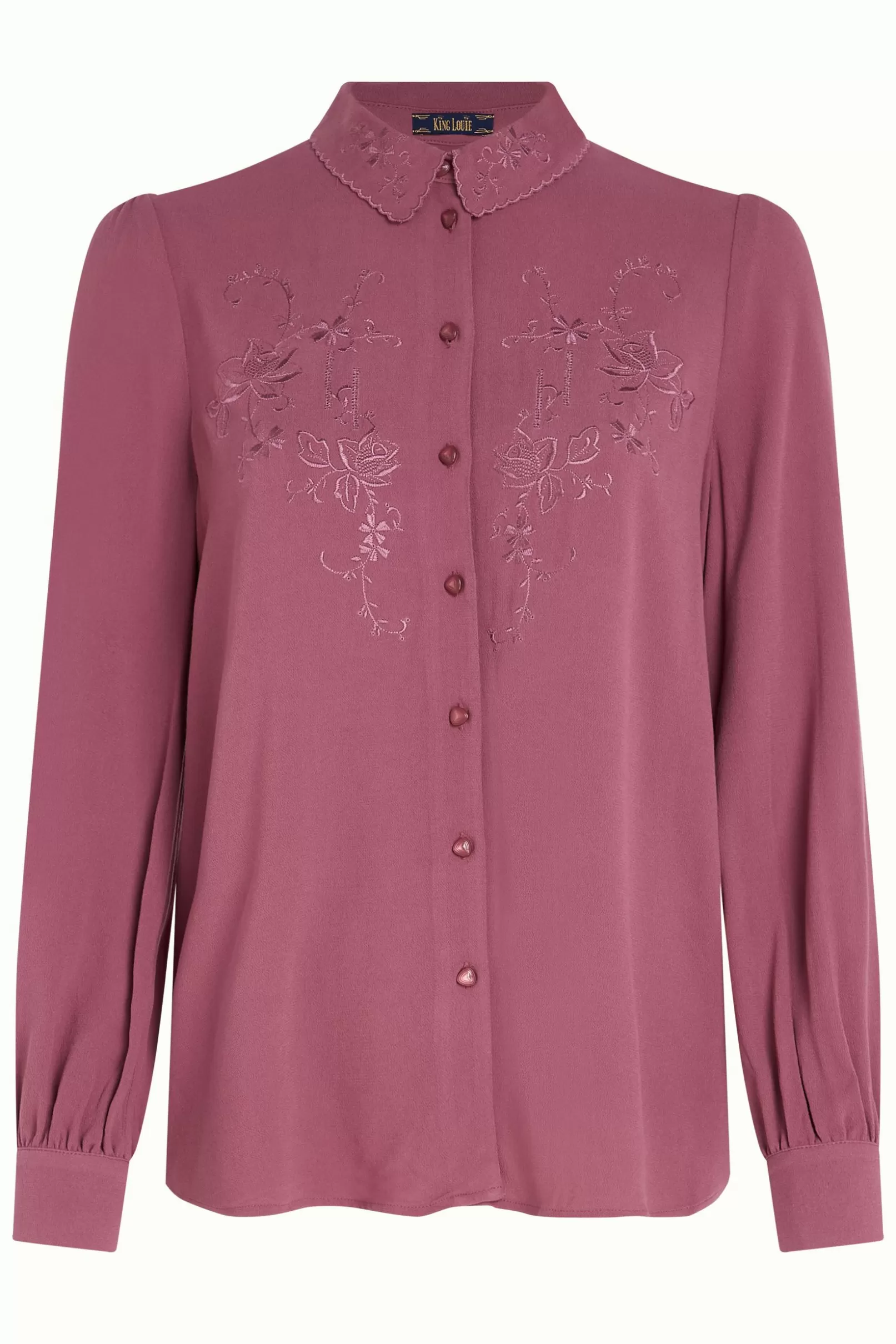 maisie_blouse_lyonne_embroidery_3.webp Blouses*King Louie Maisie Blouse Lyonne Embroidery Maroon Red