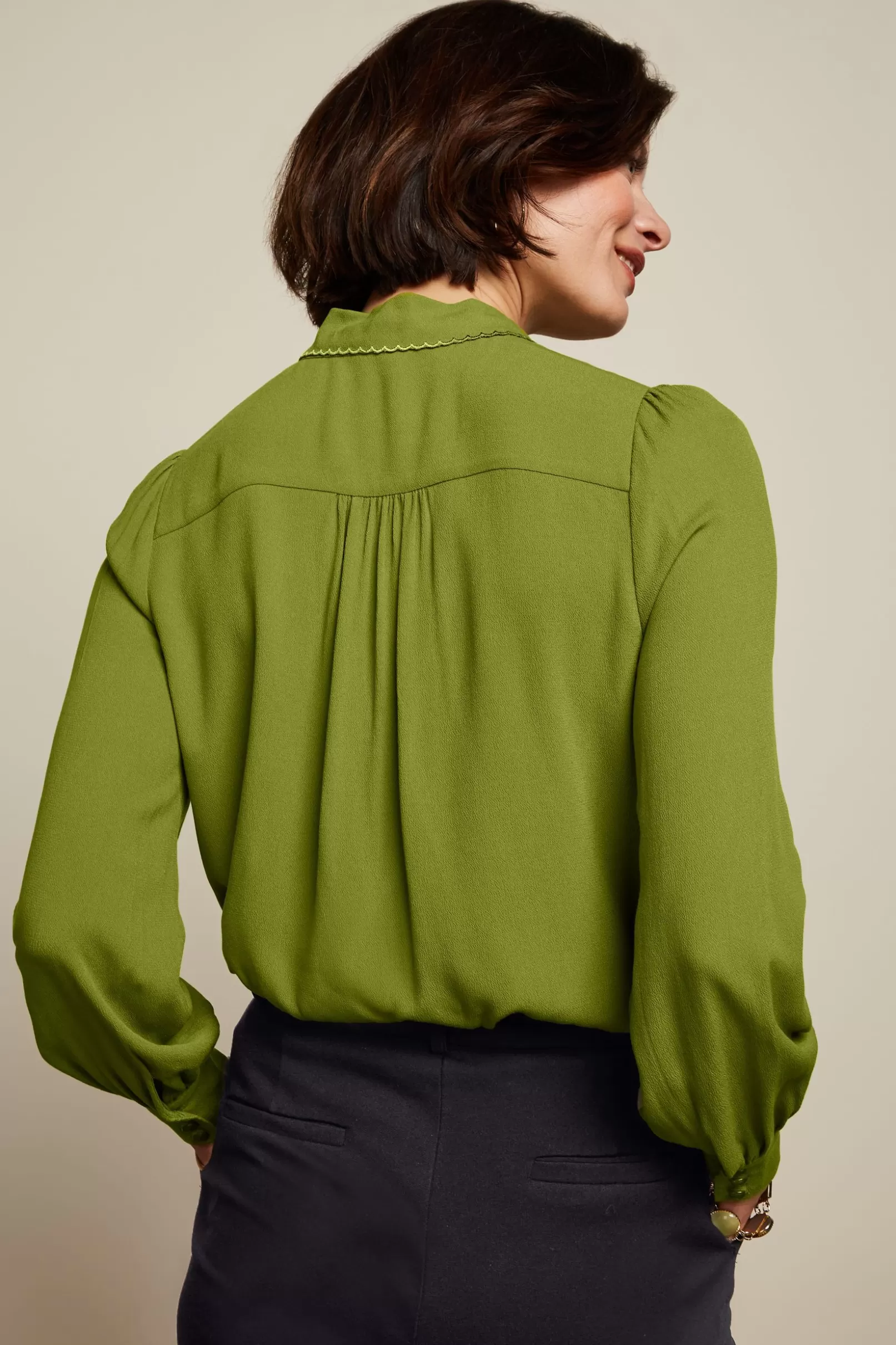 maisie_blouse_lyonne_embroidery_4-1.webp Blouses*King Louie Maisie Blouse Lyonne Embroidery Woodbine Green