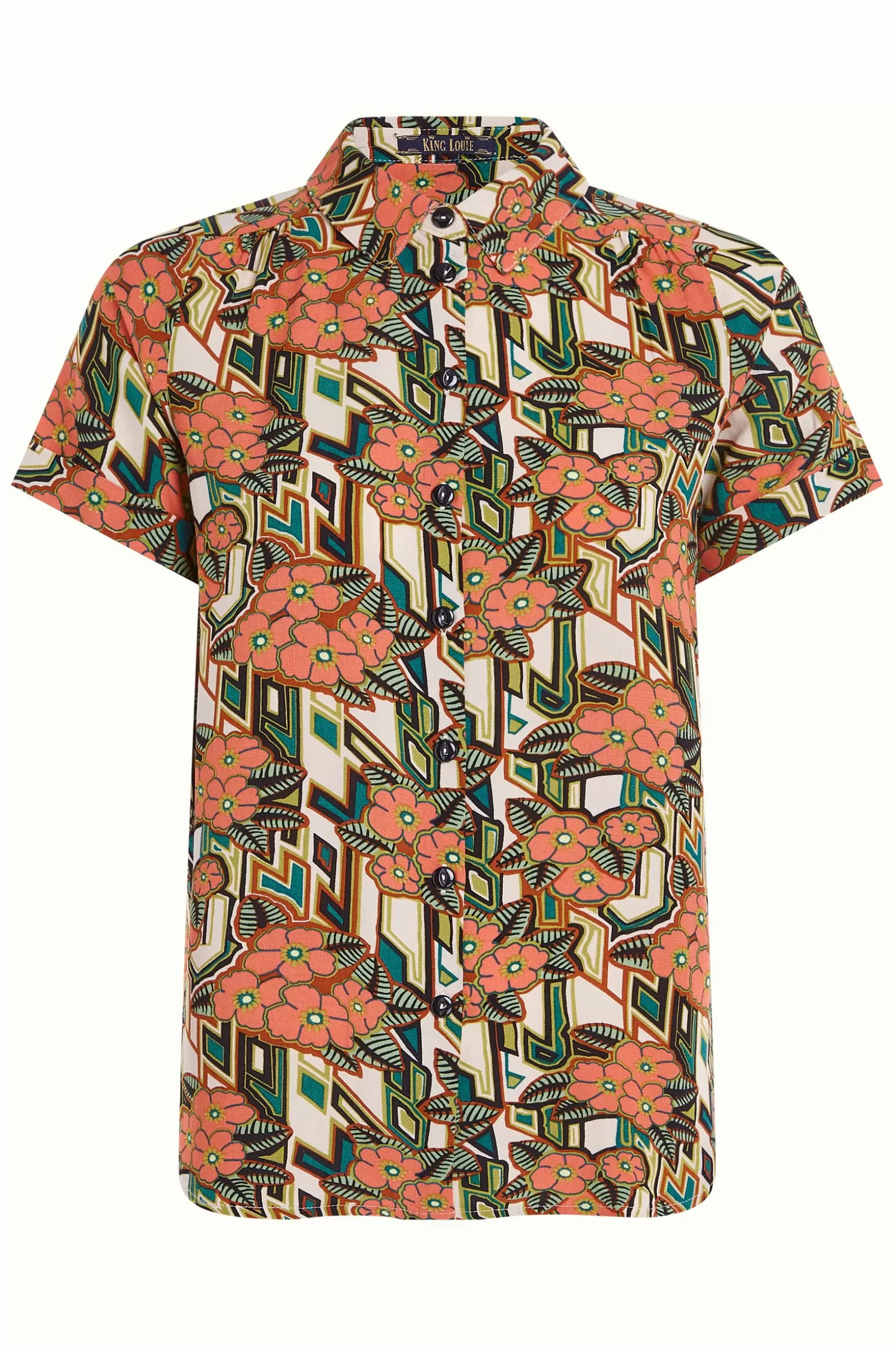 maisie_blouse_ryder_3.webp Blouses*King Louie Maisie Blouse Ryder Langoustino Orange