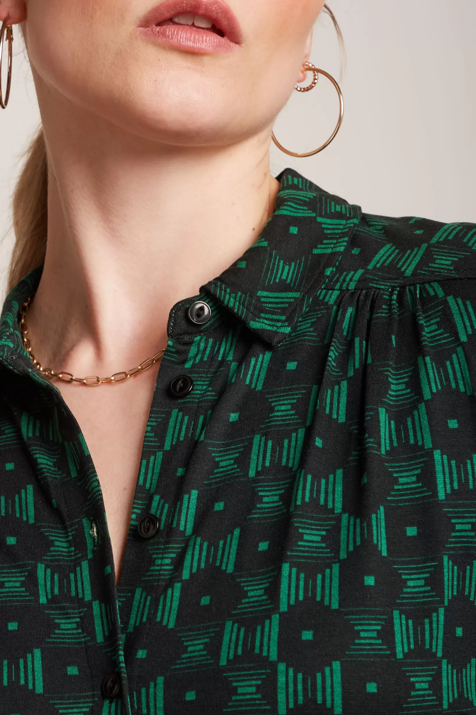 maisie_dress_marvin_3.webp Jurken*King Louie Maisie Dress Marvin Para Green