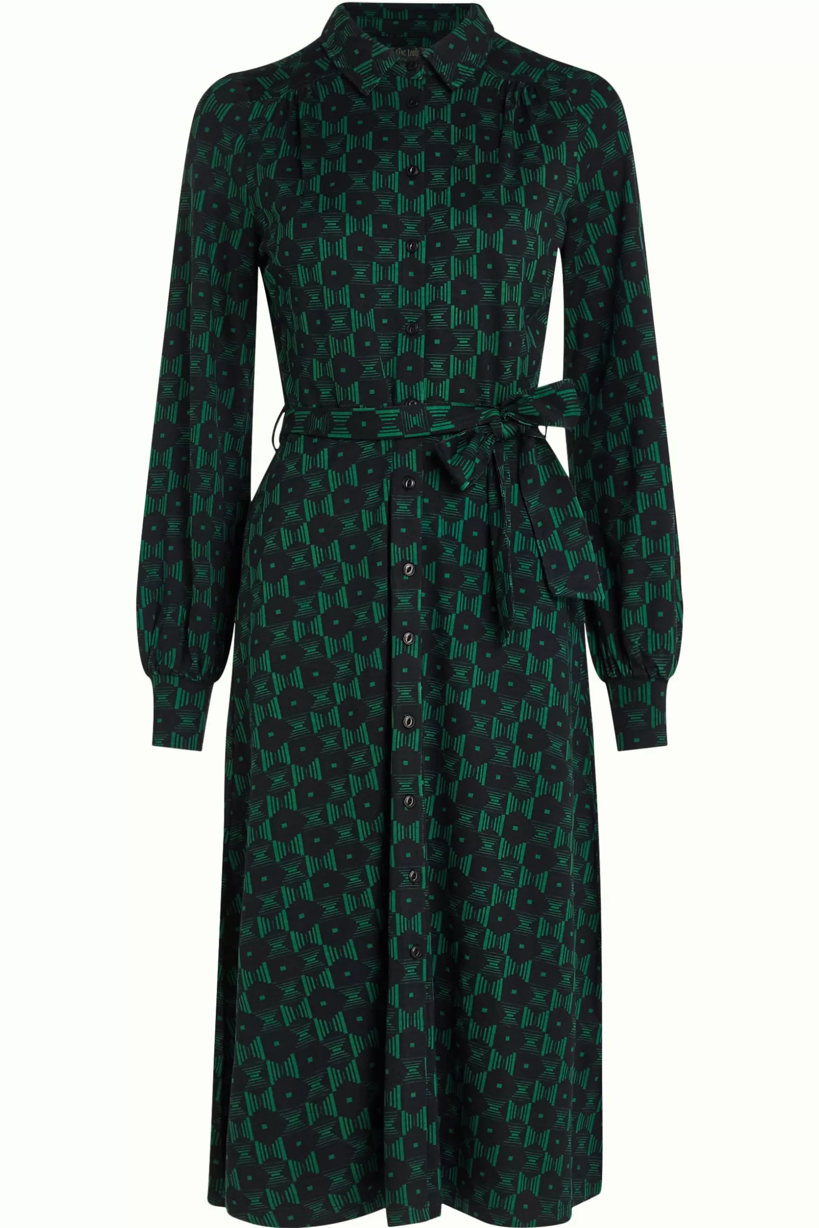 maisie_dress_marvin_4.webp Jurken*King Louie Maisie Dress Marvin Para Green