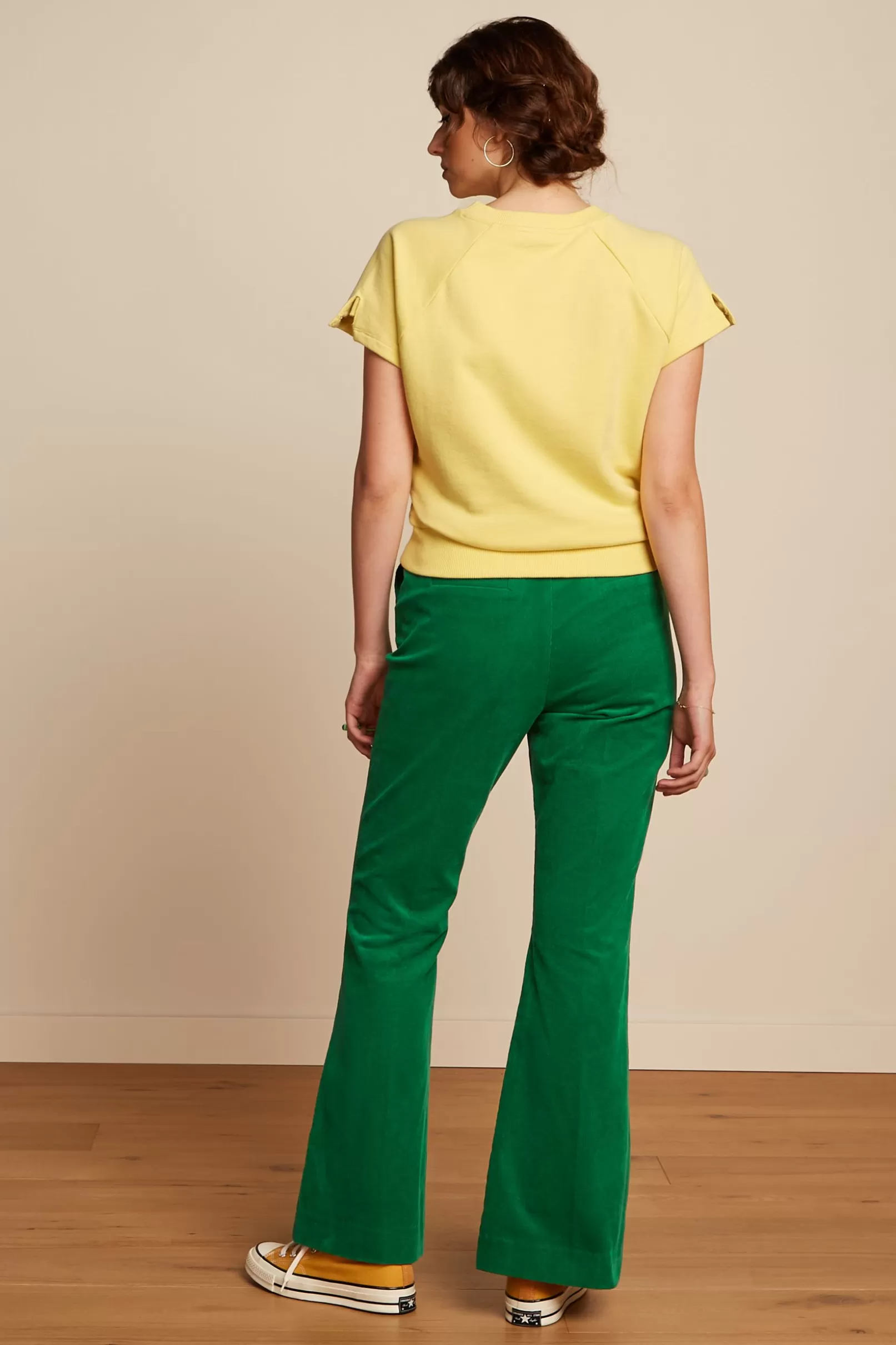 marcie_flared_pants_babyrib_2.webp Broeken*King Louie Marcie Flared Pants Babyrib Meadow Green