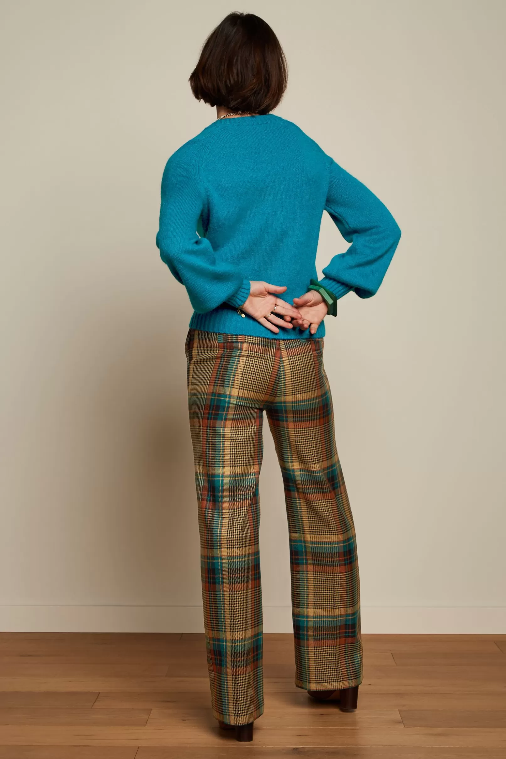 marcie_pants_feathers_check_2.webp Broeken*King Louie Marcie Pants Feathers Check Black