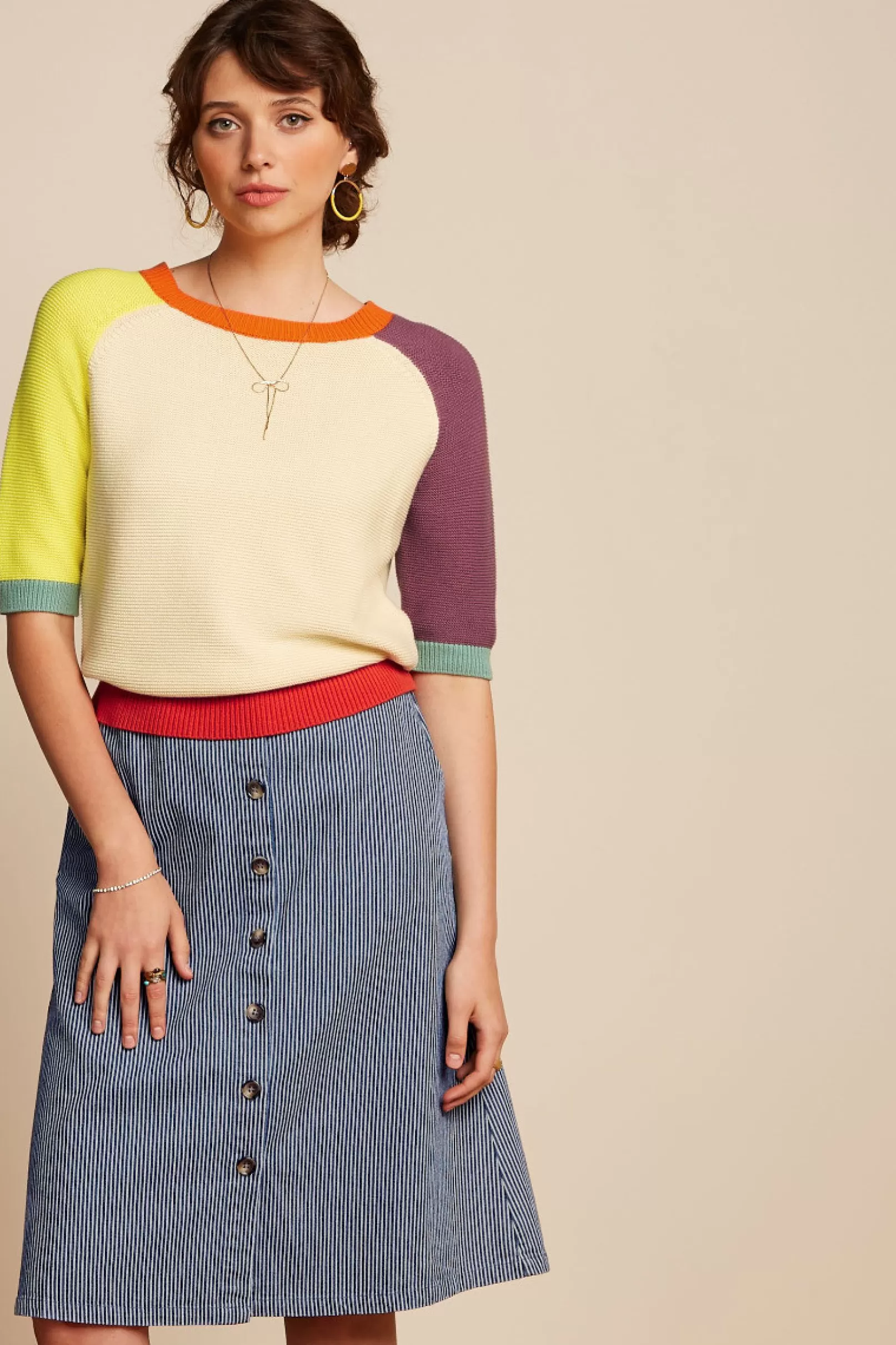 mary_skirt_osei_stripe_1.webp Rokken*King Louie Mary Skirt Osei Stripe Denim Blue