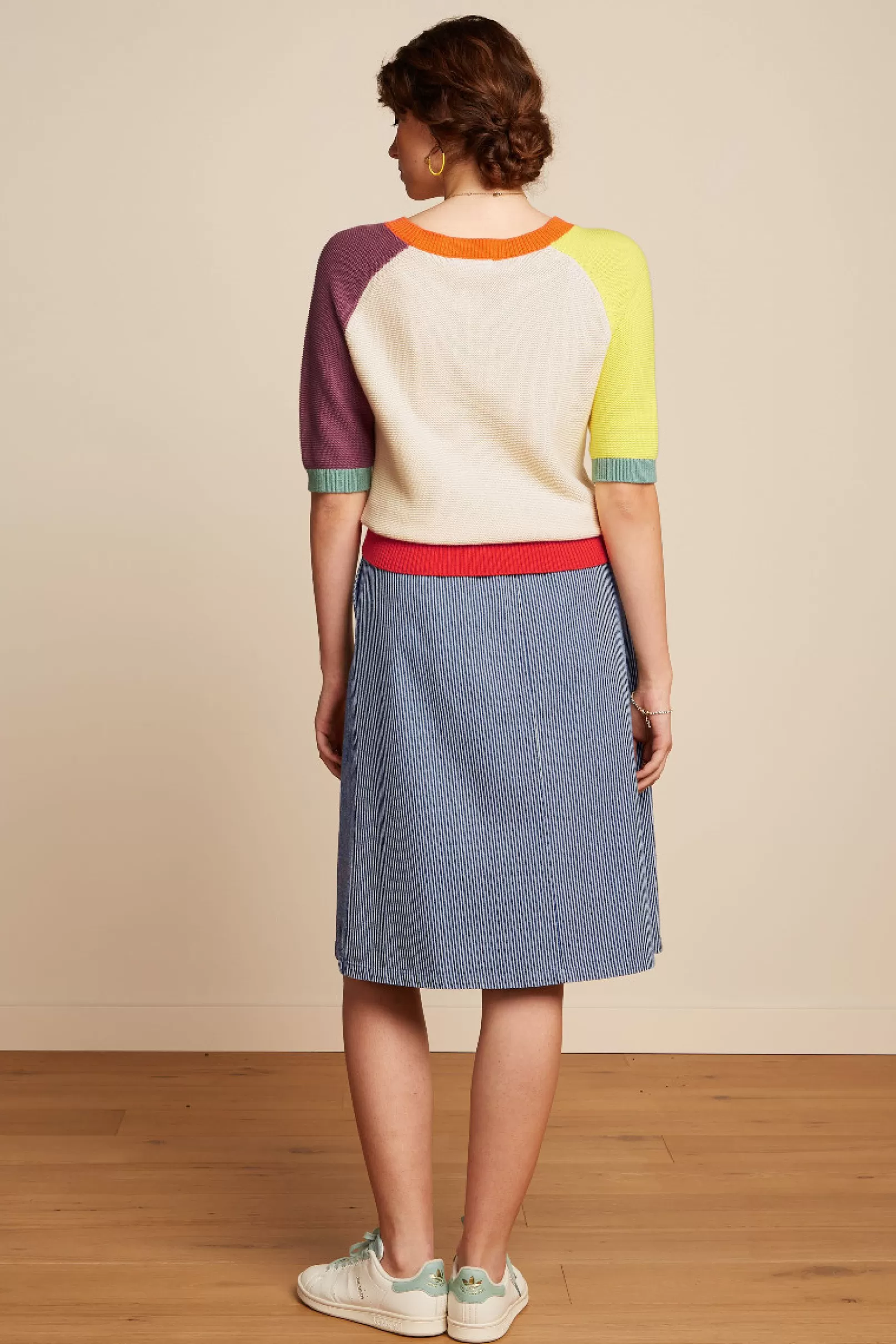 mary_skirt_osei_stripe_2.webp Rokken*King Louie Mary Skirt Osei Stripe Denim Blue