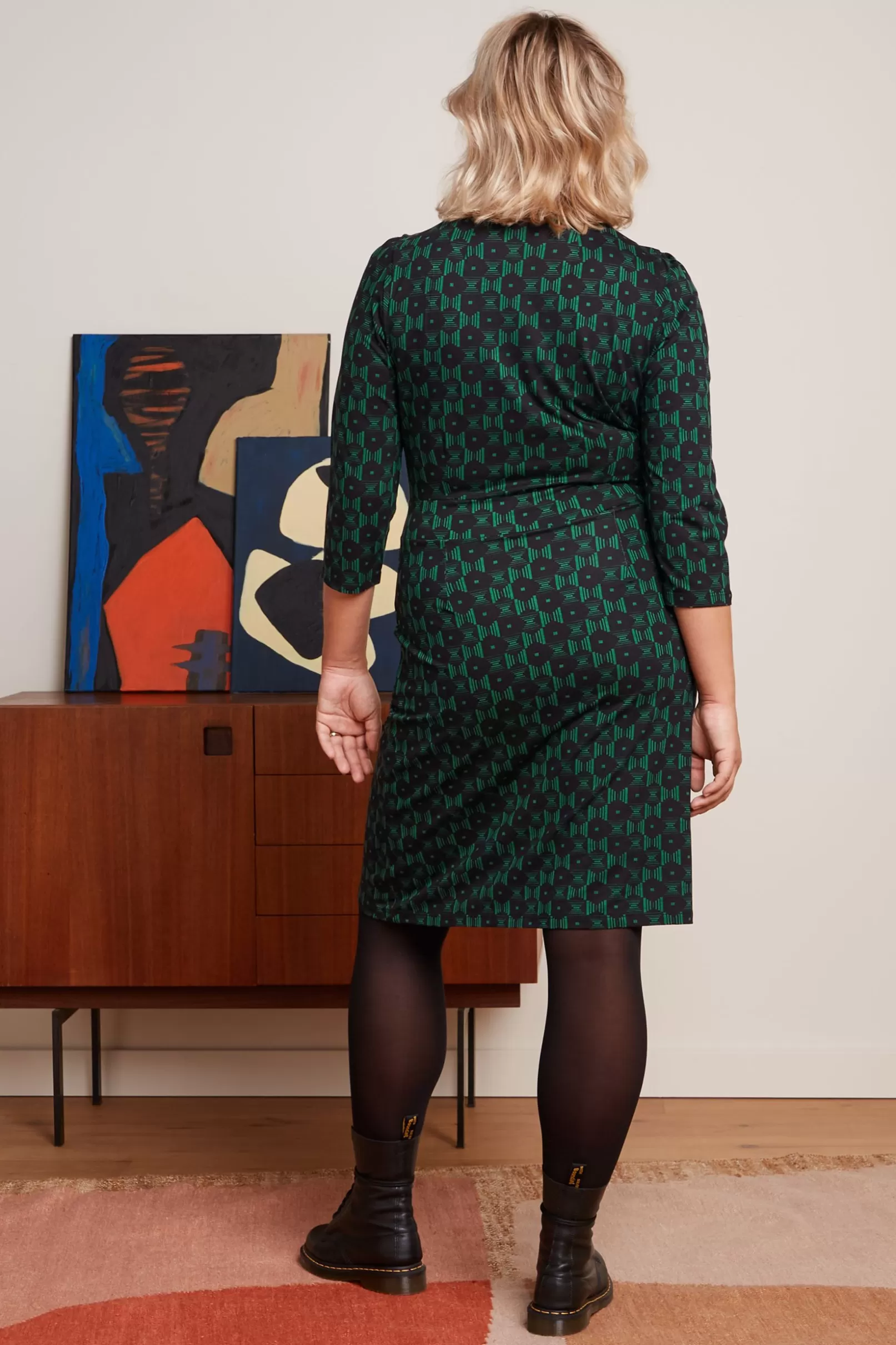 mona_dress_marvin_2.webp Jurken*King Louie Mona Dress Marvin Para Green