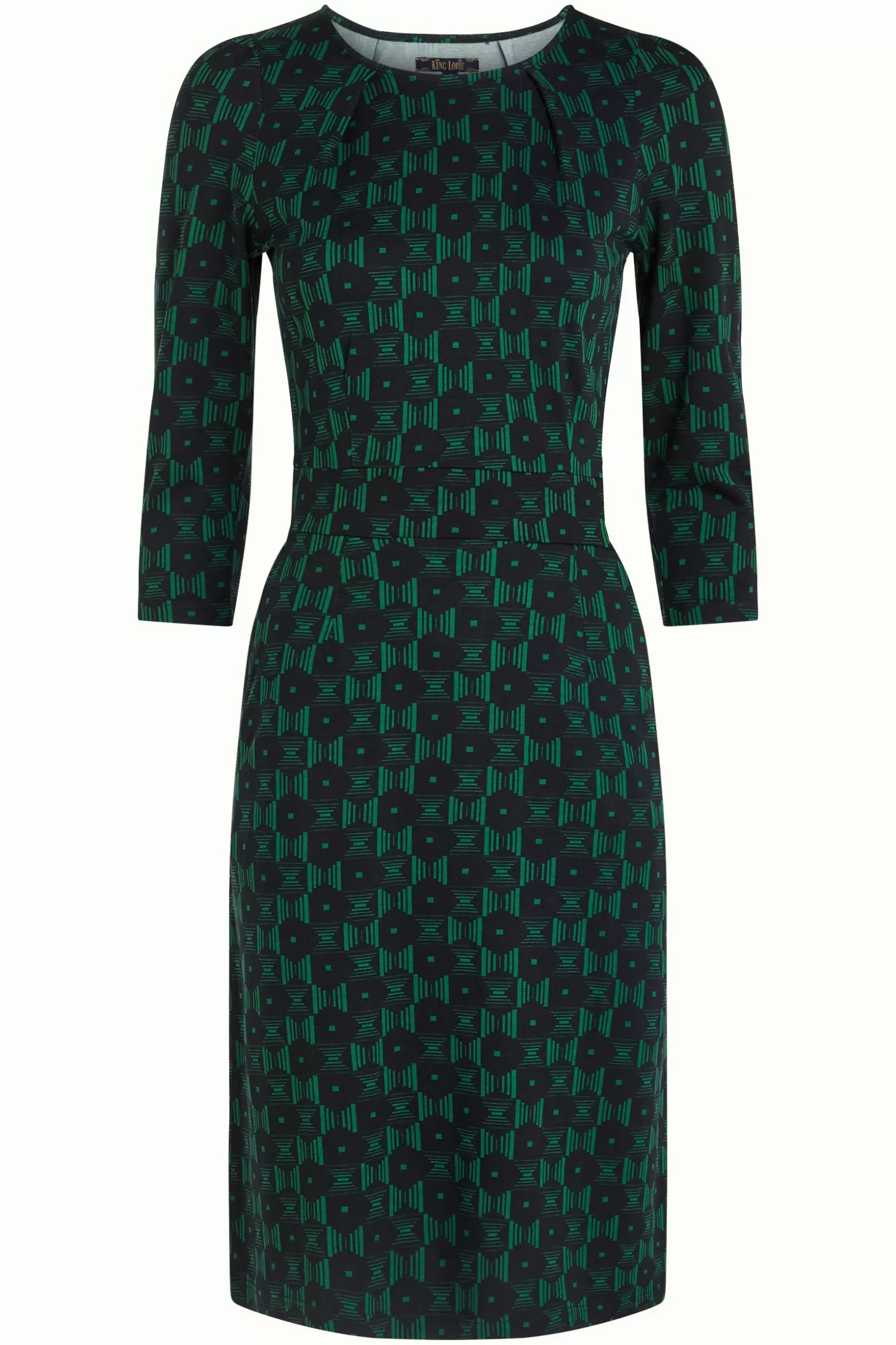 mona_dress_marvin_3.webp Jurken*King Louie Mona Dress Marvin Para Green