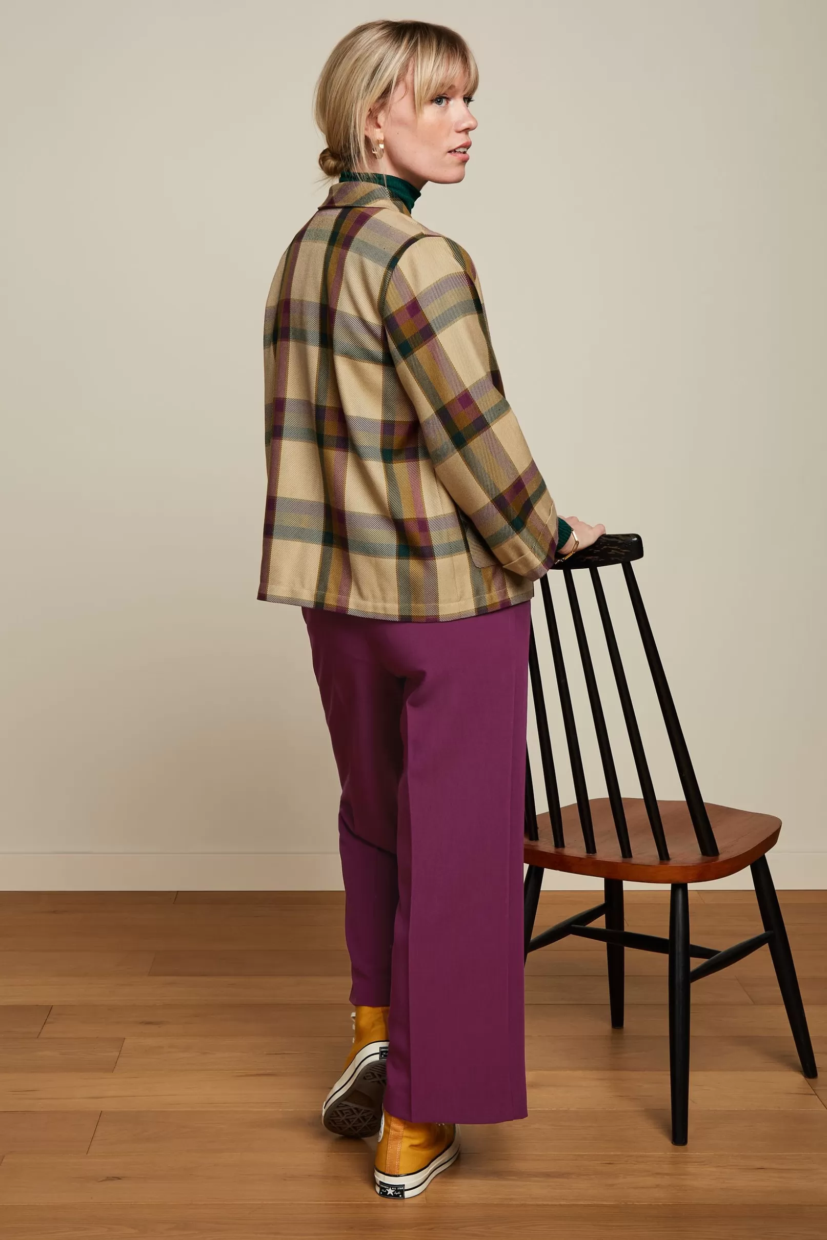 noor_jacket_dreamer_check_2.webp Jassen & Blazers*King Louie Noor Jacket Dreamer Check Pine Green