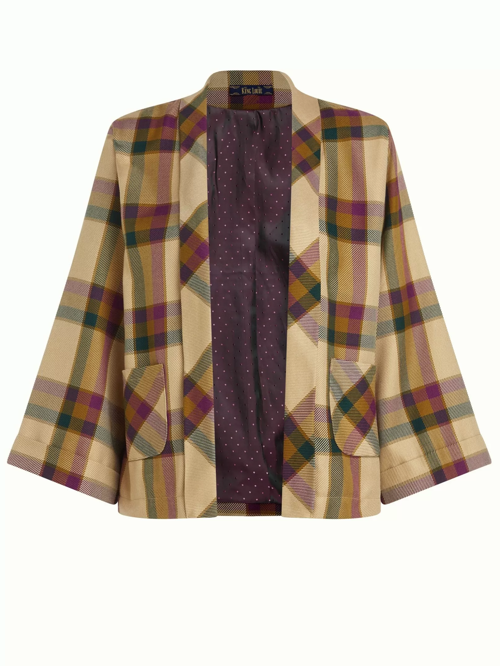 noor_jacket_dreamer_check_3.webp Jassen & Blazers*King Louie Noor Jacket Dreamer Check Pine Green