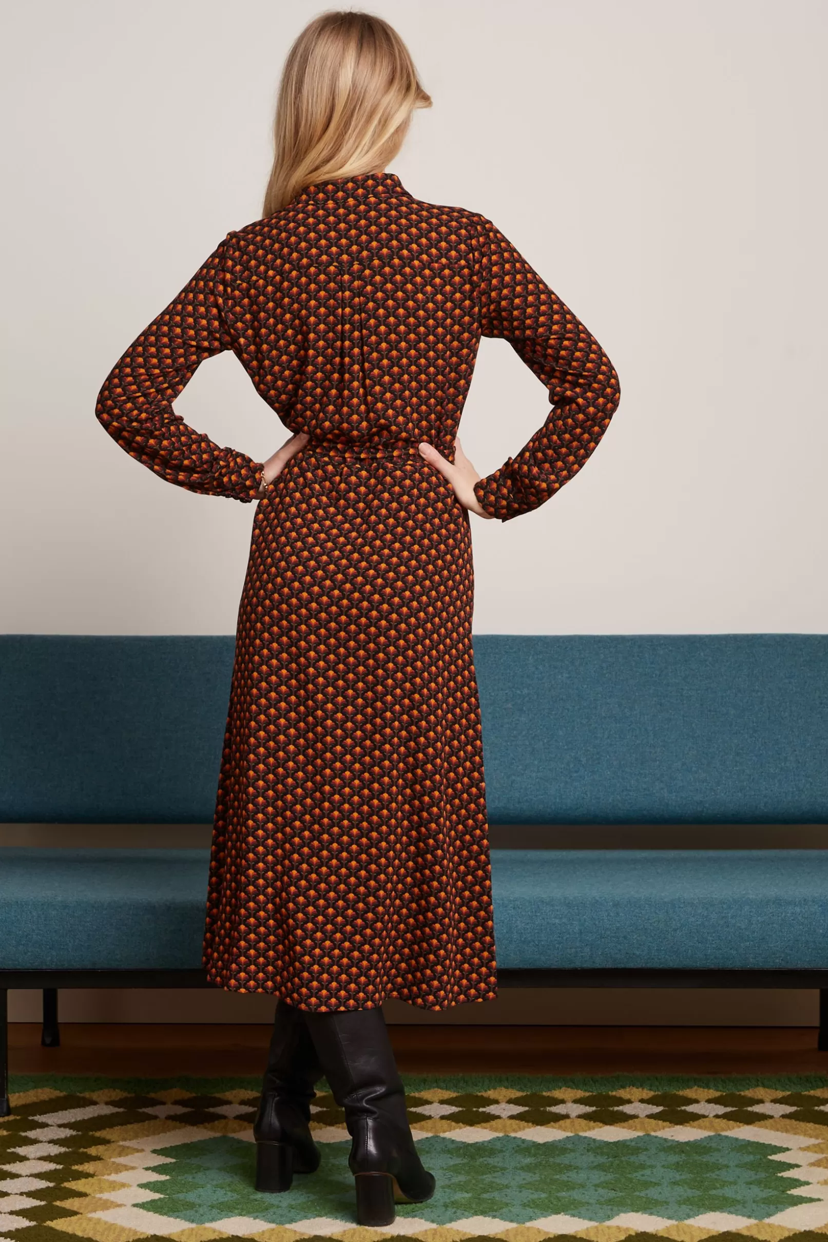 olive_dress_mayfield_2.webp Jurken*King Louie Olive Dress Mayfield Beet Red