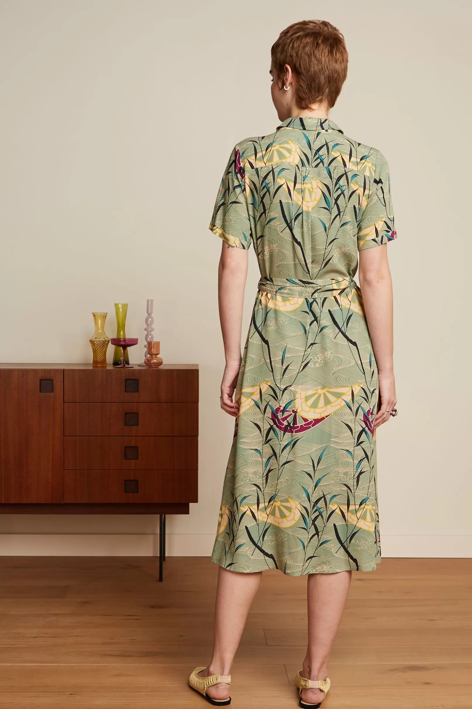 olive_midi_dress_blush_2.webp Jurken*King Louie Olive Midi Dress Blush Dusty Turquoise