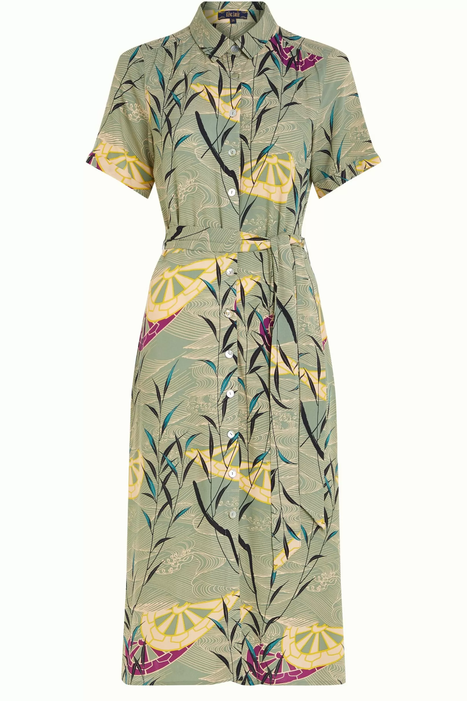 olive_midi_dress_blush_3.webp Jurken*King Louie Olive Midi Dress Blush Dusty Turquoise