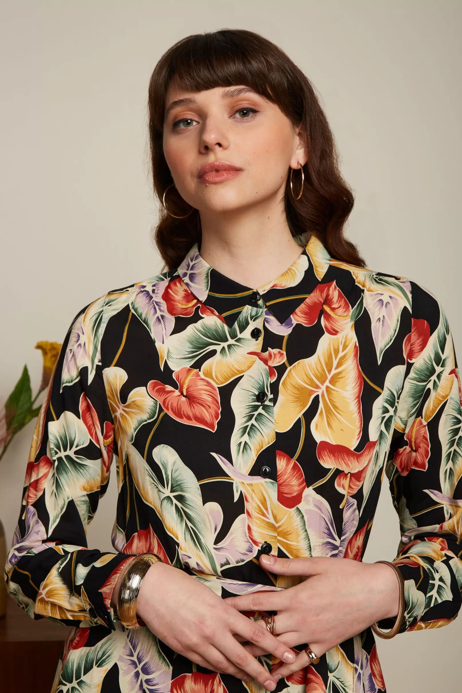 olive_midi_dress_marmora_1.webp Jurken*King Louie Olive Midi Dress Marmora Black