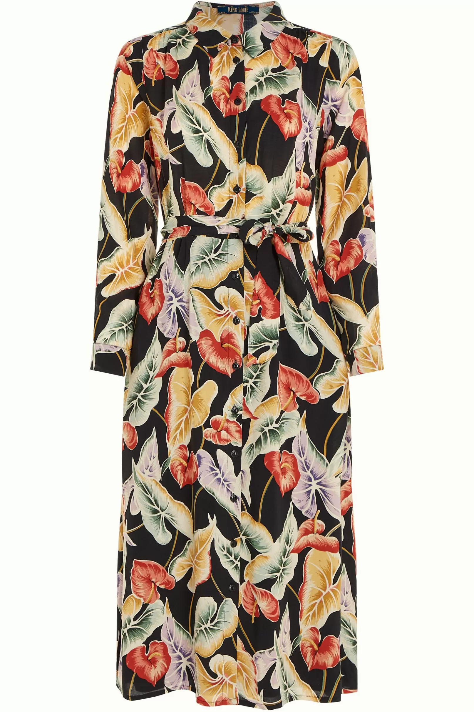 olive_midi_dress_marmora_3.webp Jurken*King Louie Olive Midi Dress Marmora Black