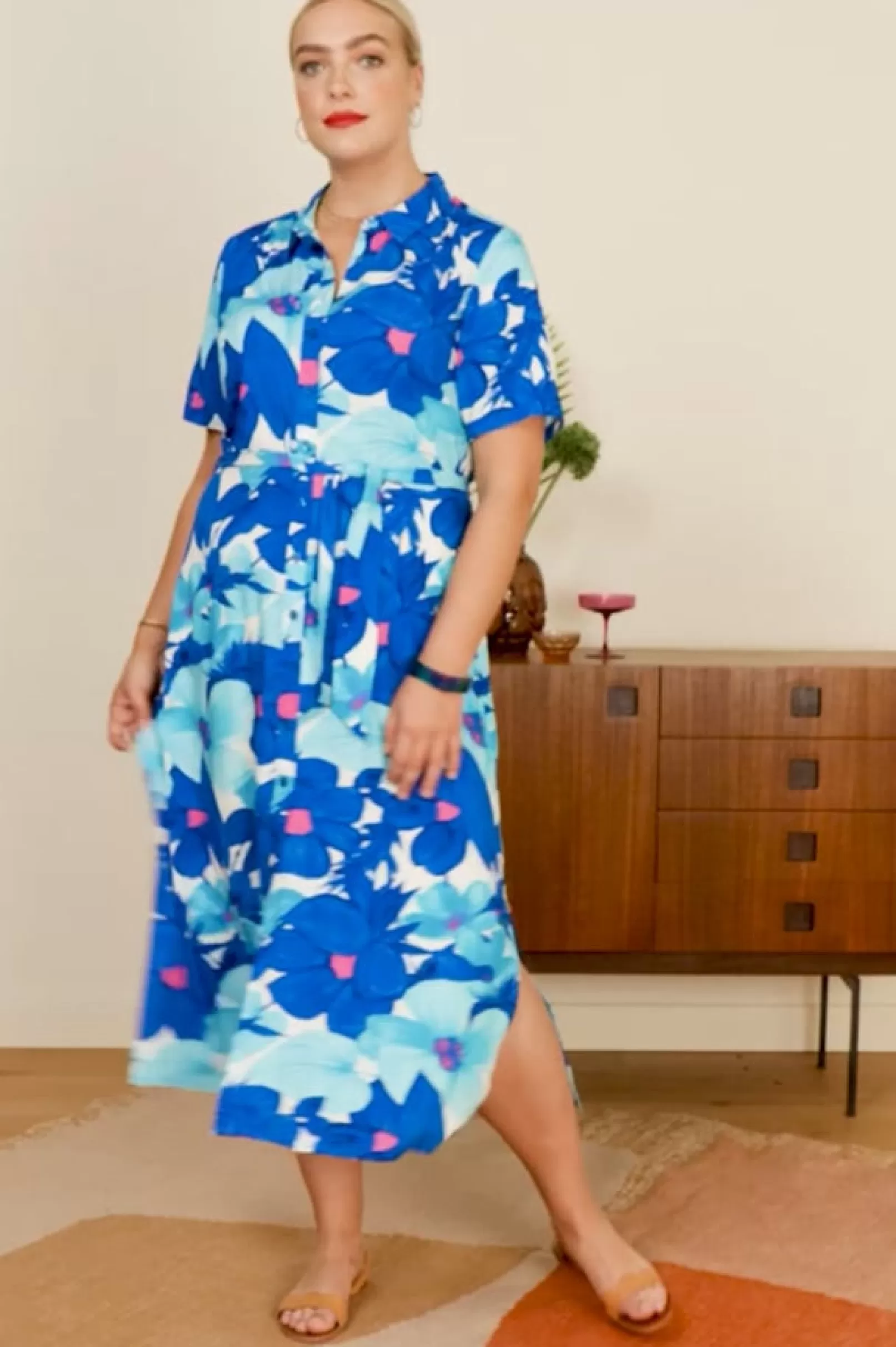 olive_midi_dress_seychelles_5.webp Jurken*King Louie Olive Midi Dress Seychelles Surf Blue